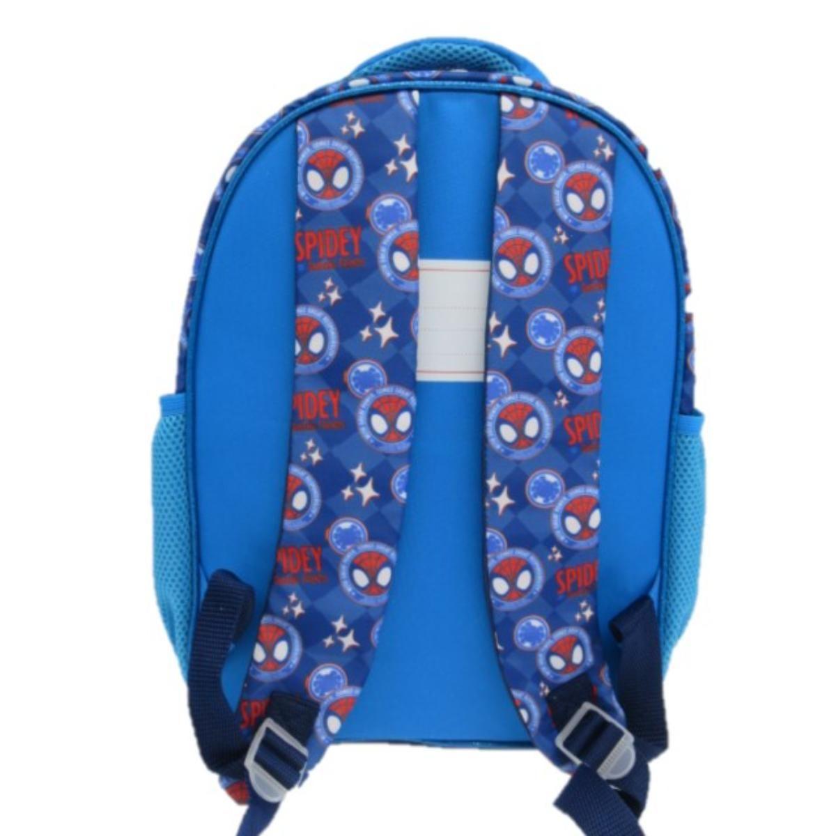 Mochila con Lonchera Escolar Niño Caras Spidey Azul Marvel-7