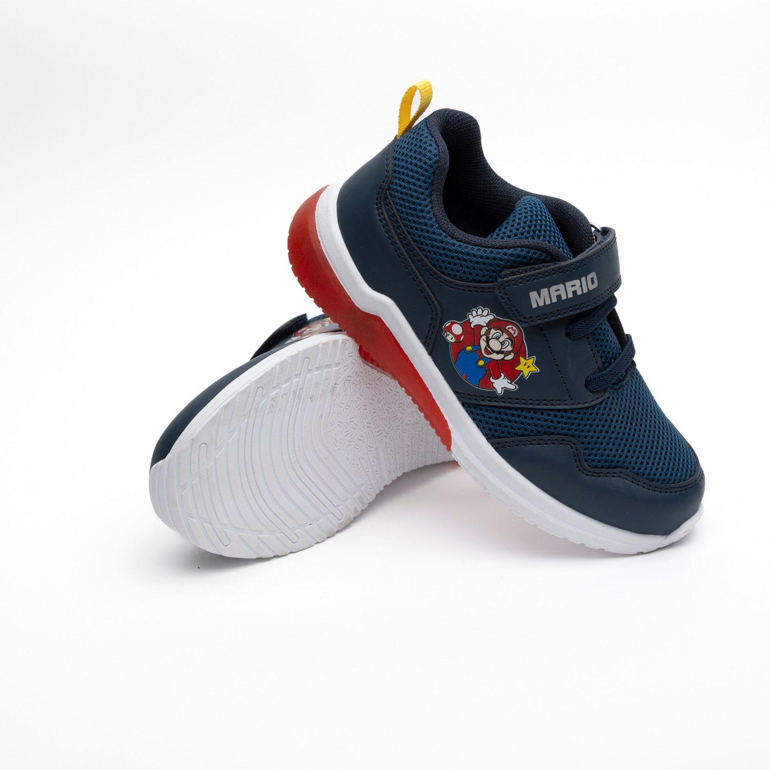 Zapatilla Con Luces Niño B2124 Mario Bros Azul Nintendo-2