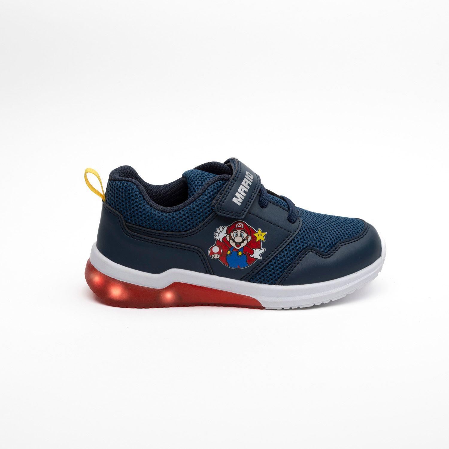 Zapatilla Con Luces Niño B2124 Mario Bros Azul Nintendo-0