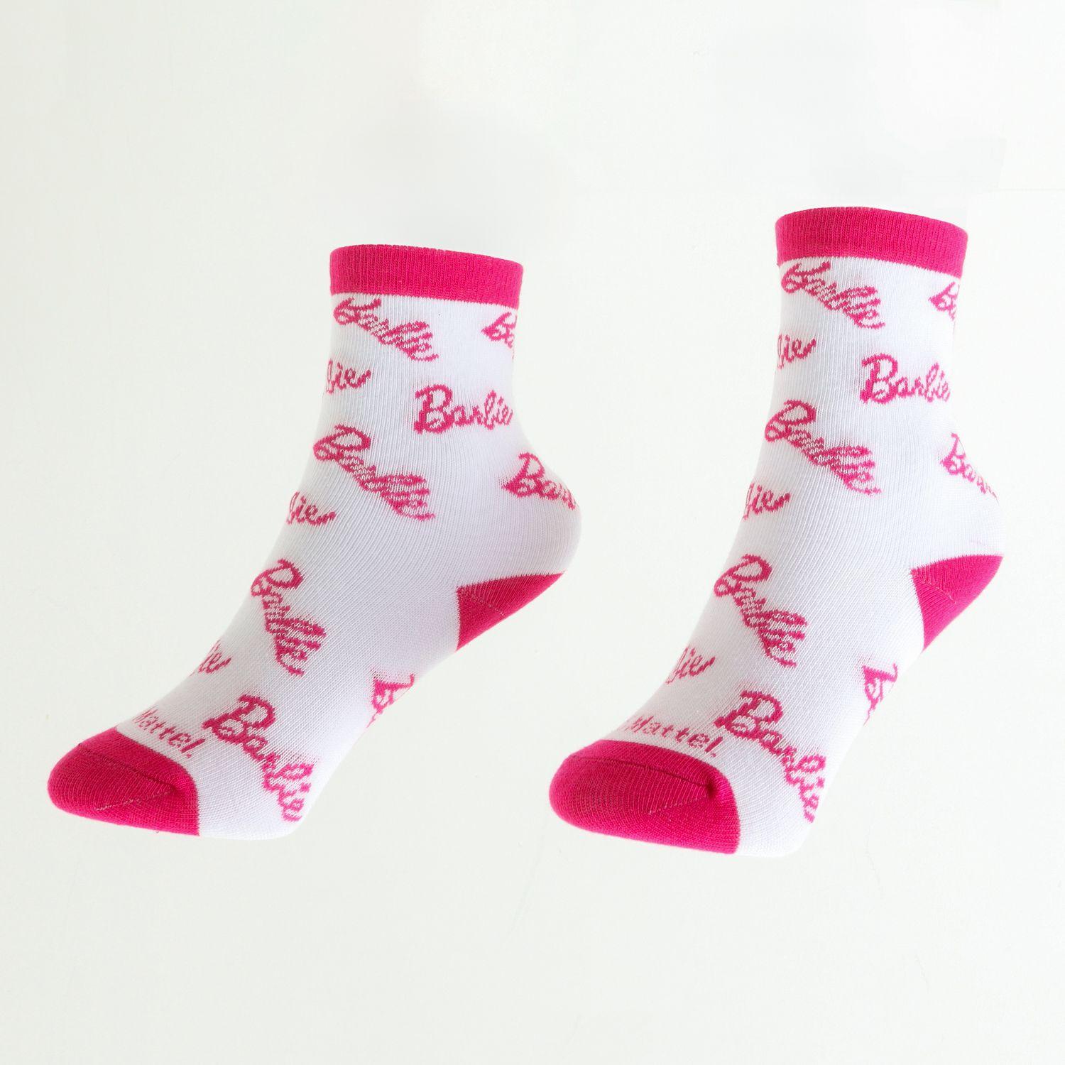 Bipack Calcetines Niña Logos Blanco Barbie-2