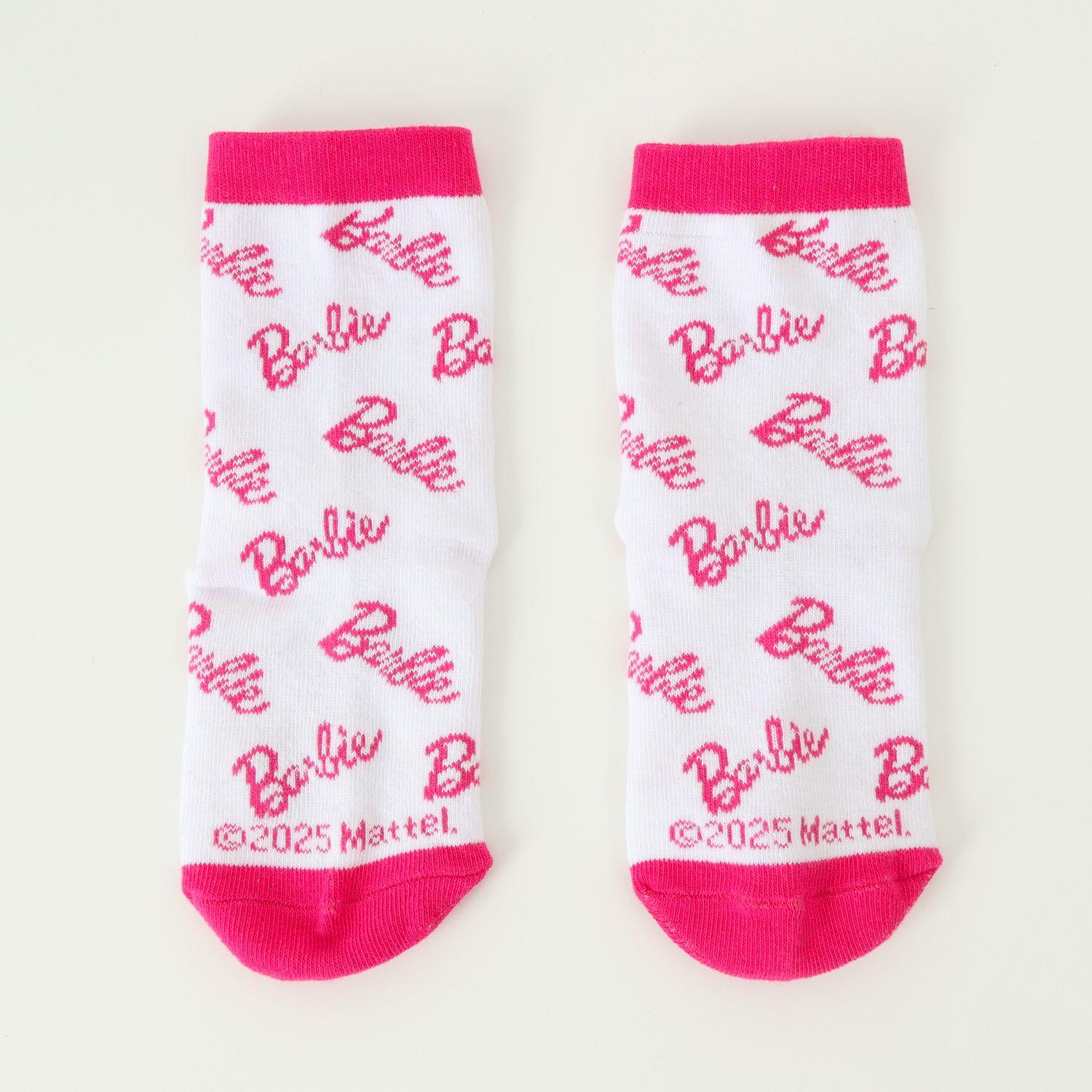 Bipack Calcetines Niña Logos Blanco Barbie-5