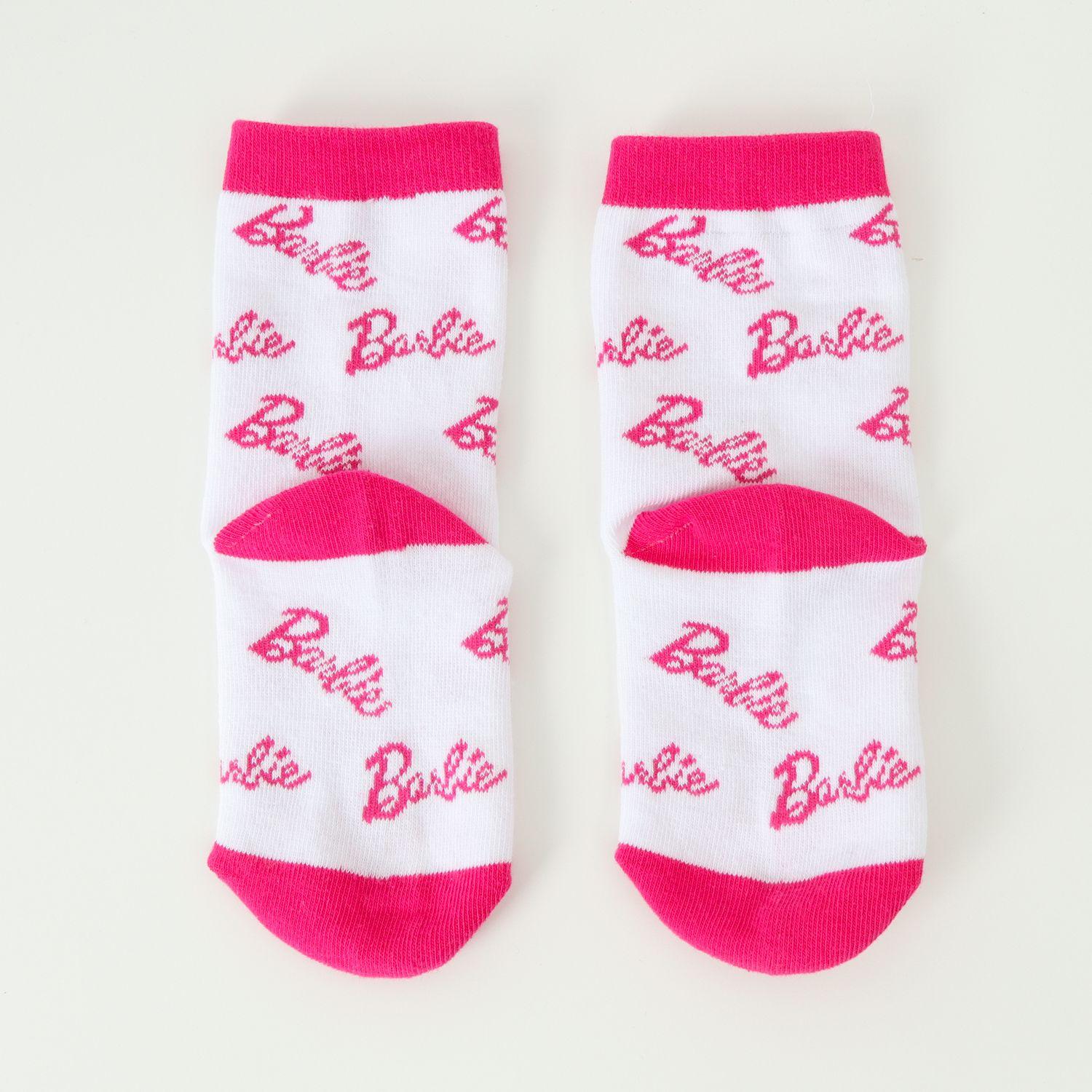 Bipack Calcetines Niña Logos Blanco Barbie-6