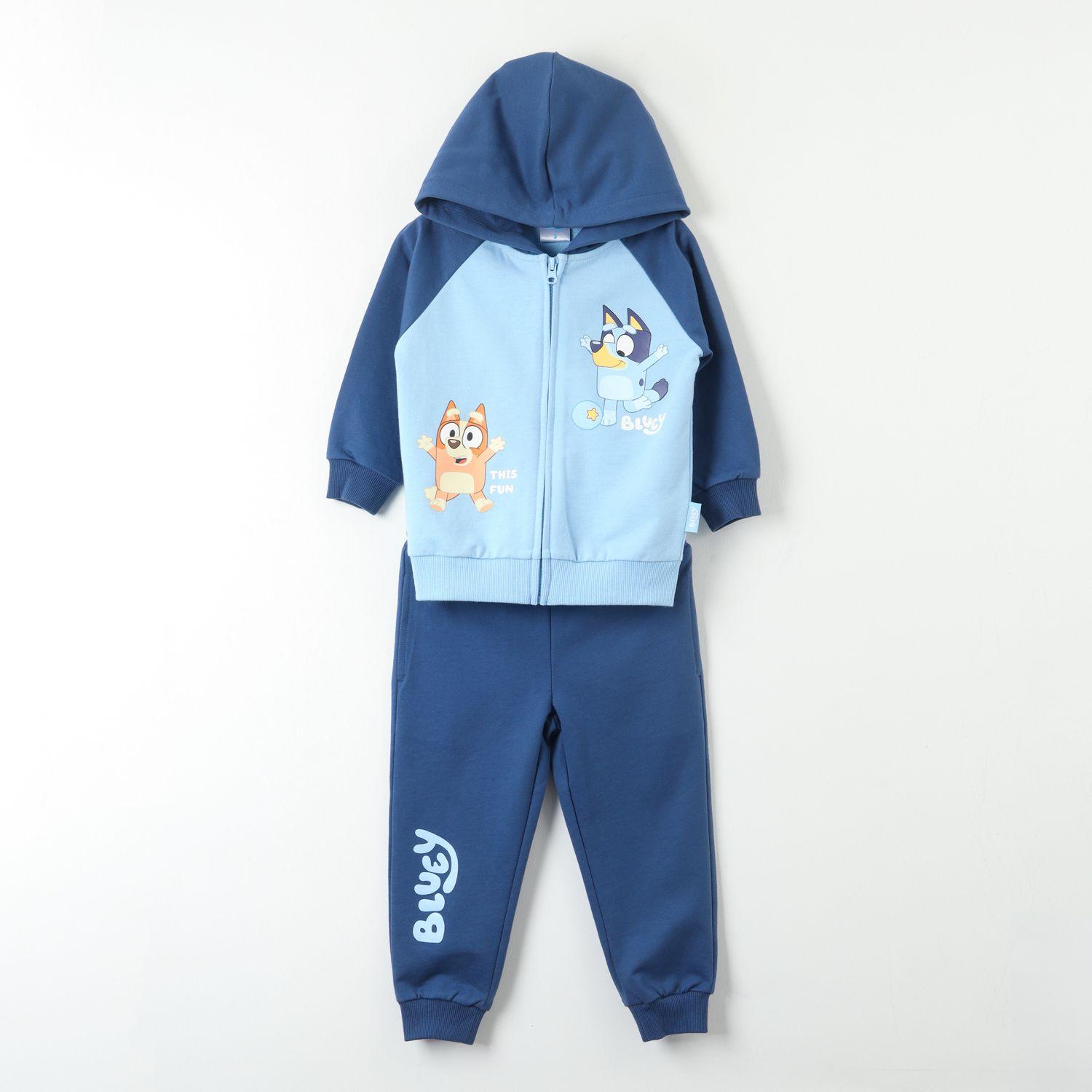 Conjunto Buzo Niño Happy Celeste Bingo Y Bluey-0