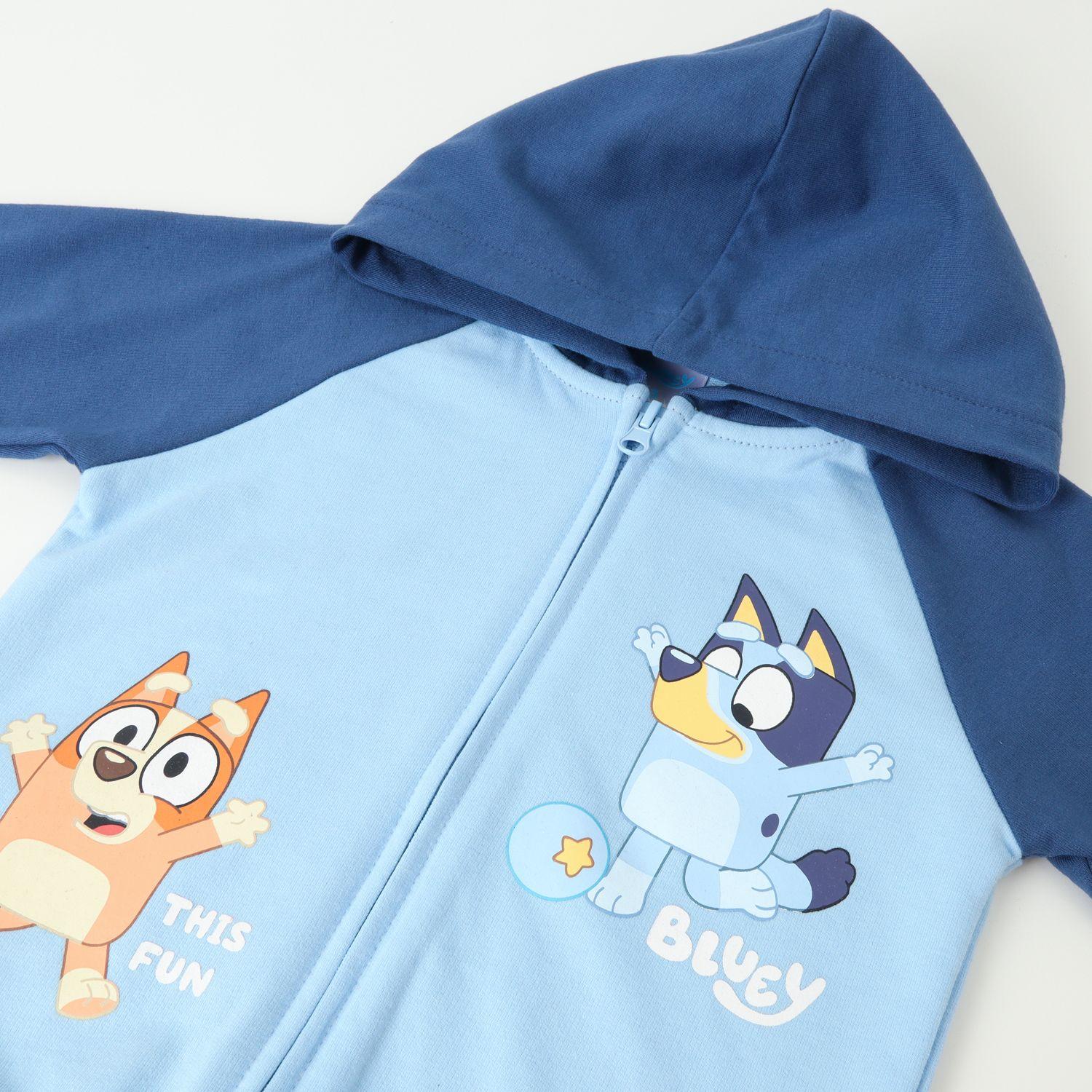 Conjunto Buzo Niño Happy Celeste Bingo Y Bluey-1
