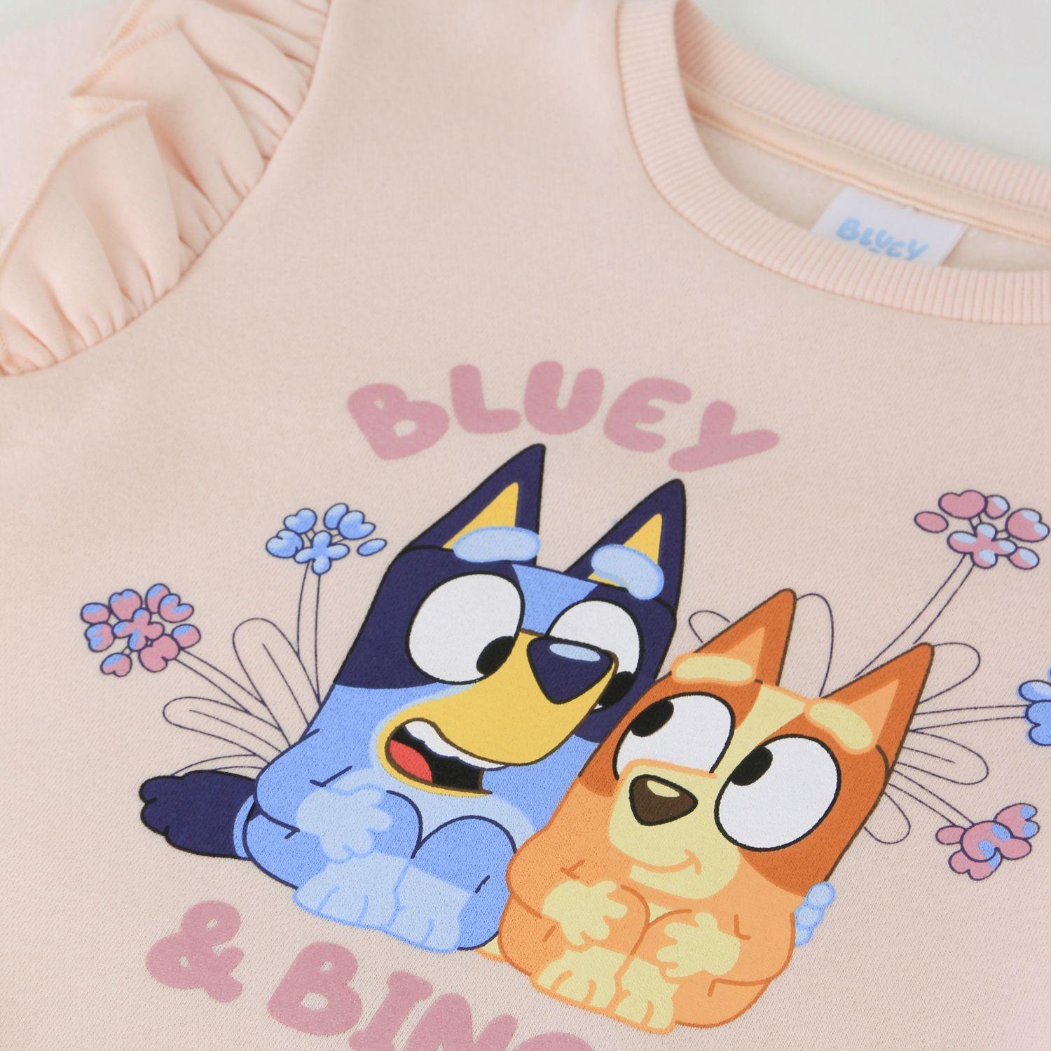 Conjunto Buzo Niña Vuelos Flores Rosado Bingo & Bluey-2