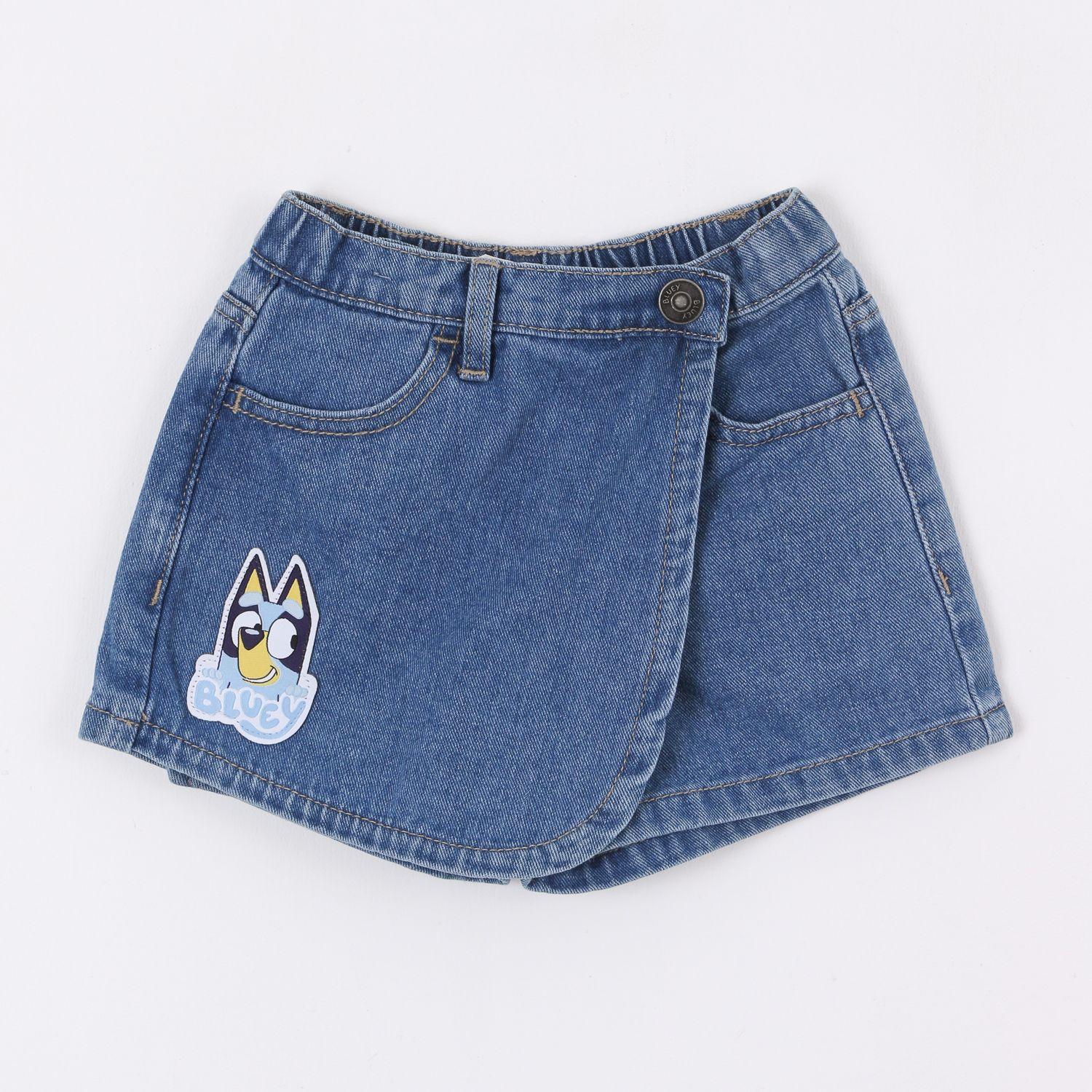 Falda Short Niña Bluey Denim-0