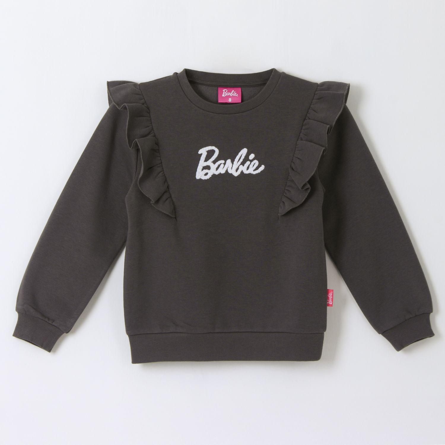 Polerón Cerrado Niña Vuelos Gris Barbie-0