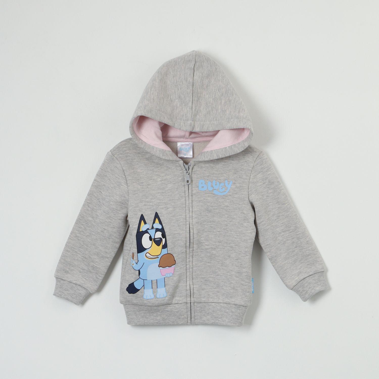 Poleron Niña Just Gris Mel Bluey-0