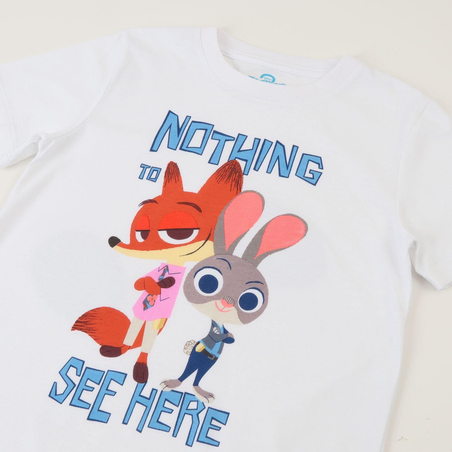 Polera Manga Corta Niño Blanco Nick & Hopps Zootopia Disney-3