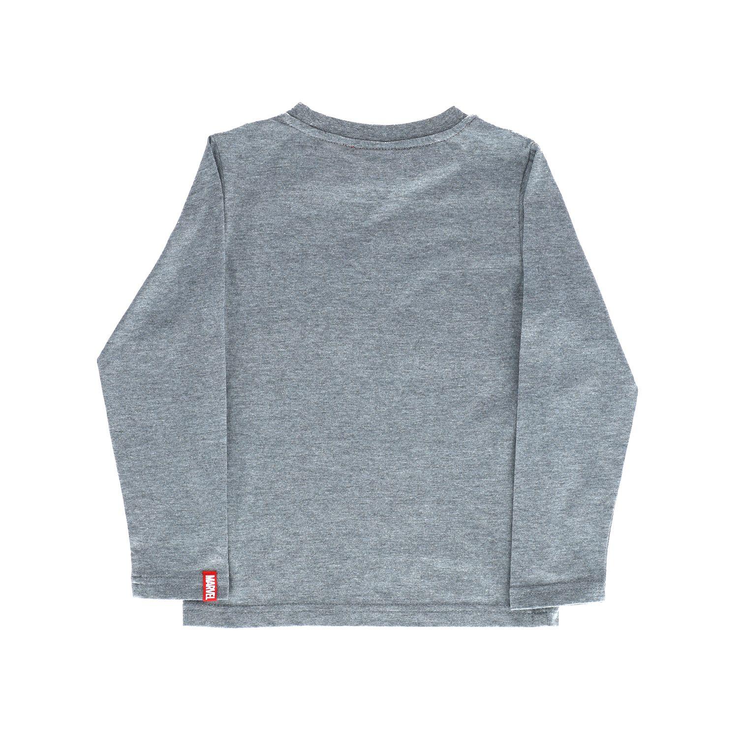 Polera Manga Larga Niño Iron Man Heroes Gris Marvel-1