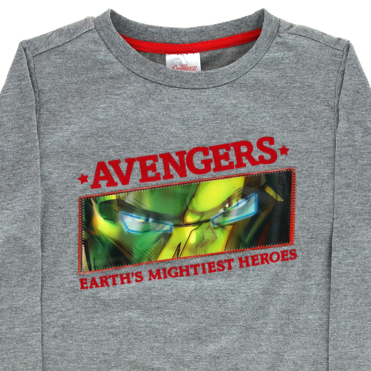 Polera Manga Larga Niño Iron Man Heroes Gris Marvel-2
