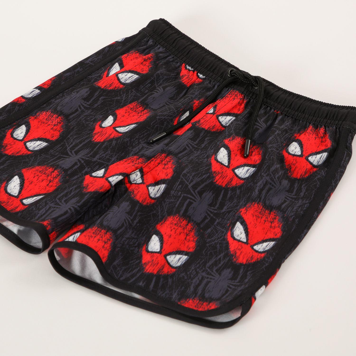 Traje de Baño Niño Caras Spiderman Negro Marvel-2