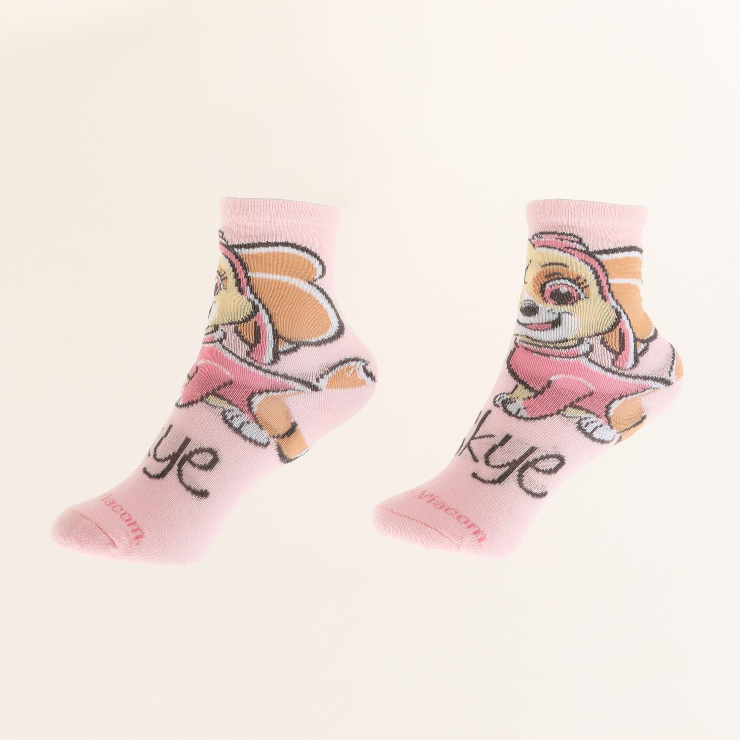 Tripack Calcetines Niña Rosado Full Print Skye Paw Patrol-3