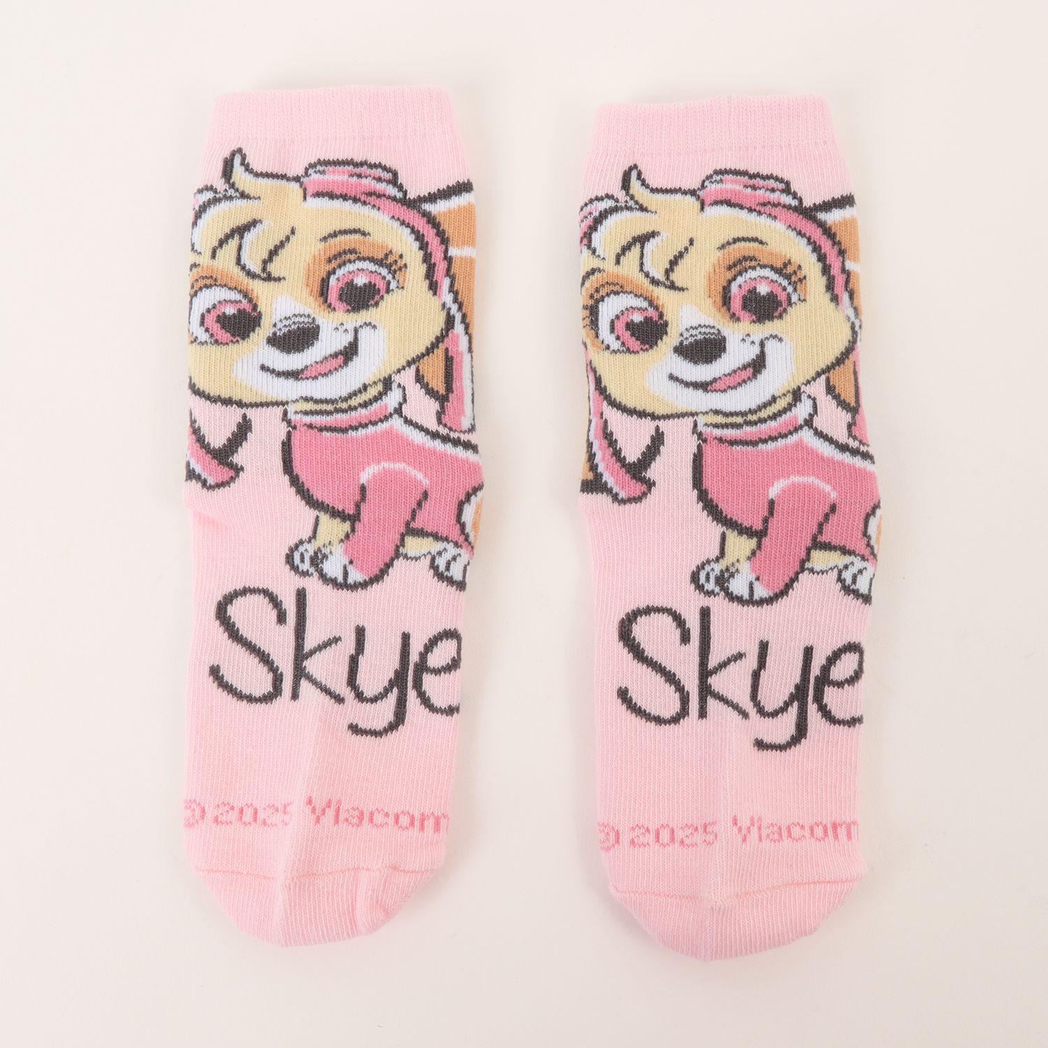 Tripack Calcetines Niña Rosado Full Print Skye Paw Patrol-4