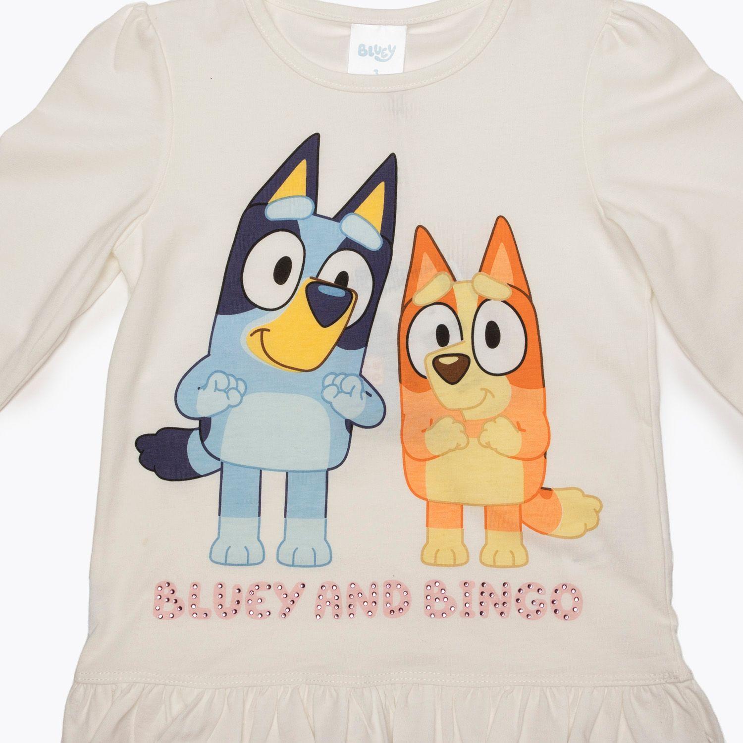 Conjunto Niña Rayas Bluey y Bingo Blanco Bluey-2