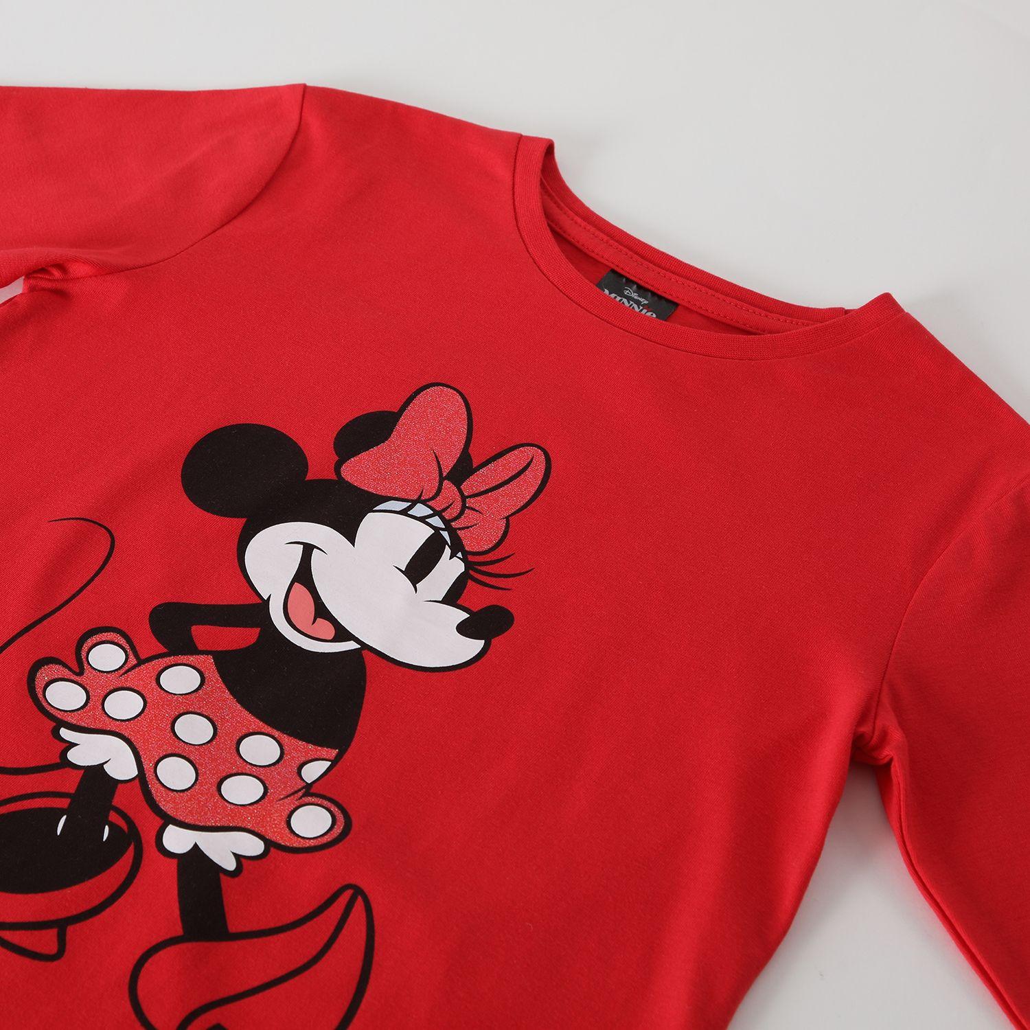 Polera Manga Larga Niña Minnie Chic Rojo Disney-1