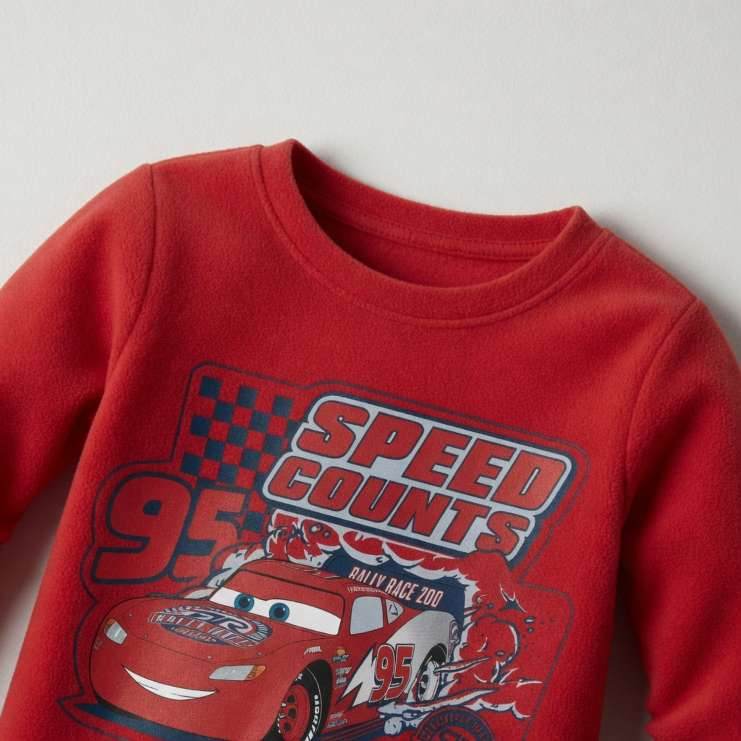 Pijama Manga Larga Niño Speed Cars Rojo Disney-2