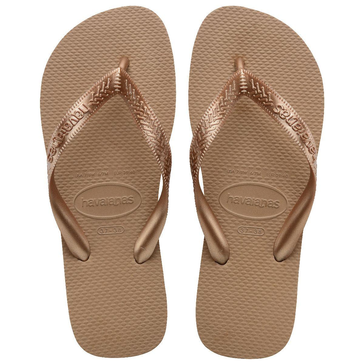 Sandalia Mujer Top Dorado Havaianas-0