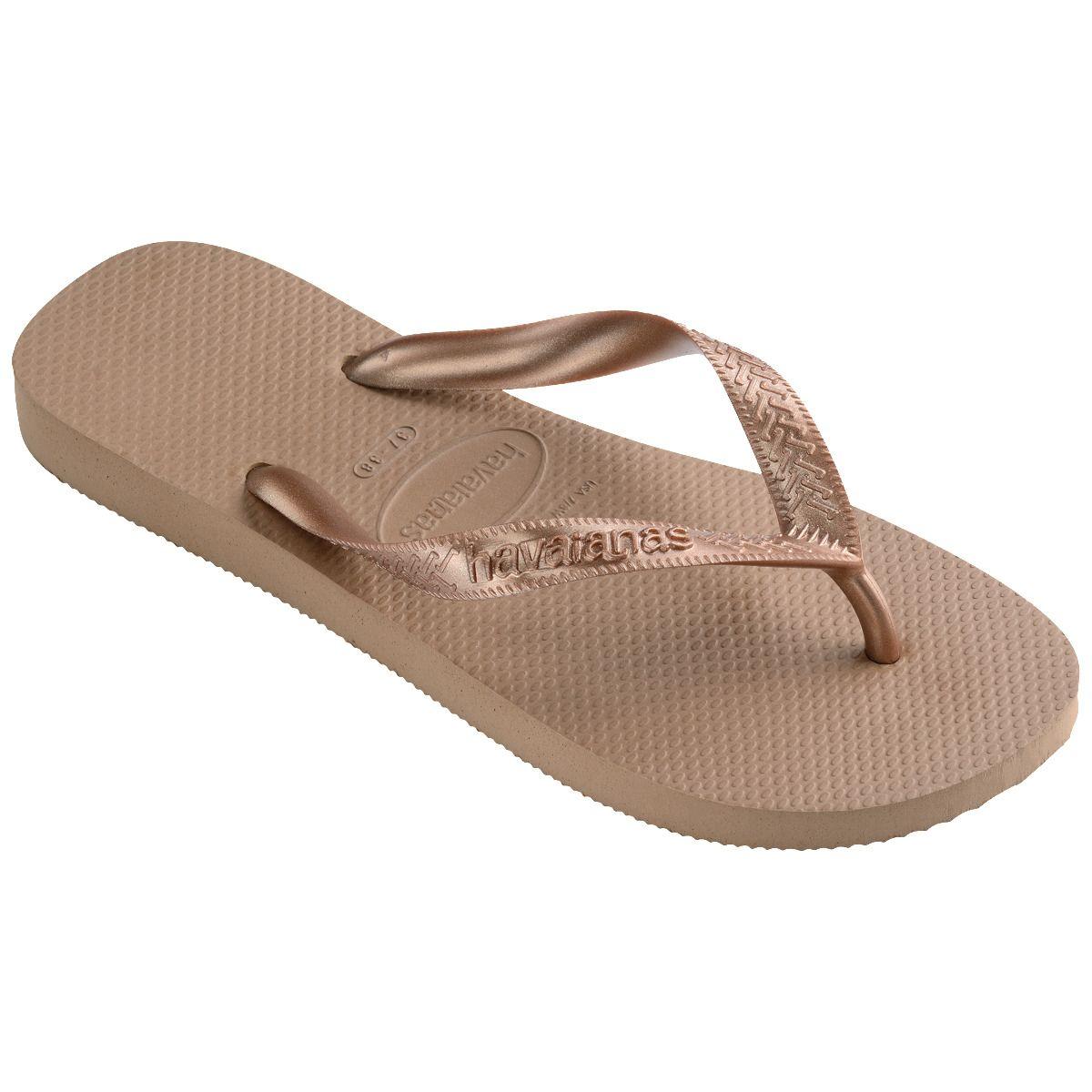 Sandalia Mujer Top Dorado Havaianas-1