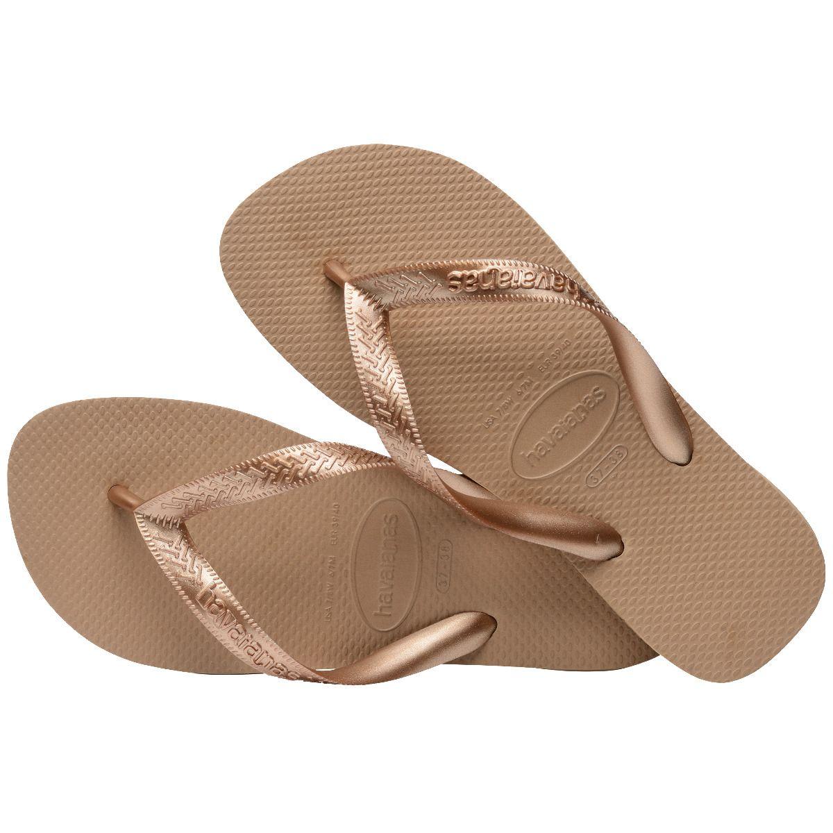 Sandalia Mujer Top Dorado Havaianas-3