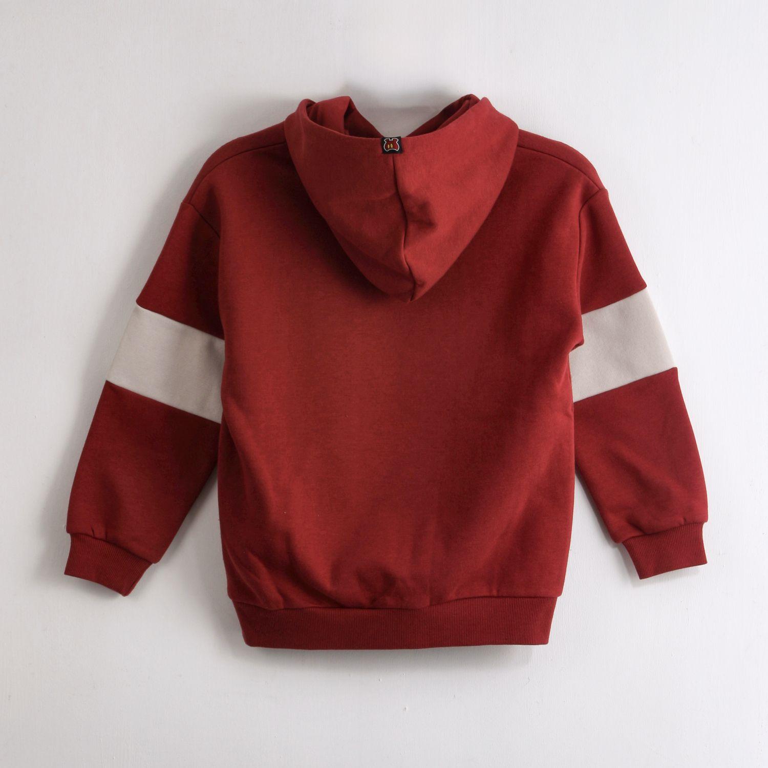 Polerón Cerrado Niño Hoodie Mickey Burdeo Disney-1