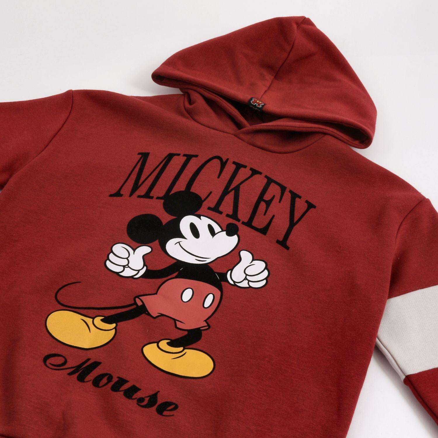 Polerón Cerrado Niño Hoodie Mickey Burdeo Disney-2