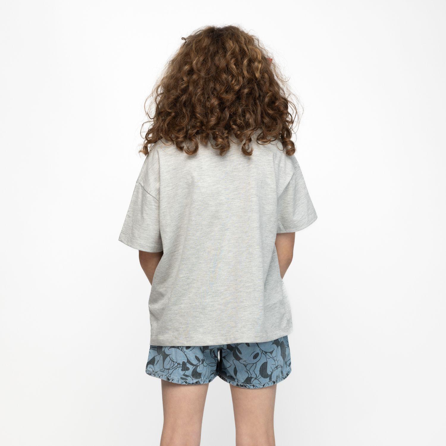 Polera Niña Pose Minnie Gris Disney-1