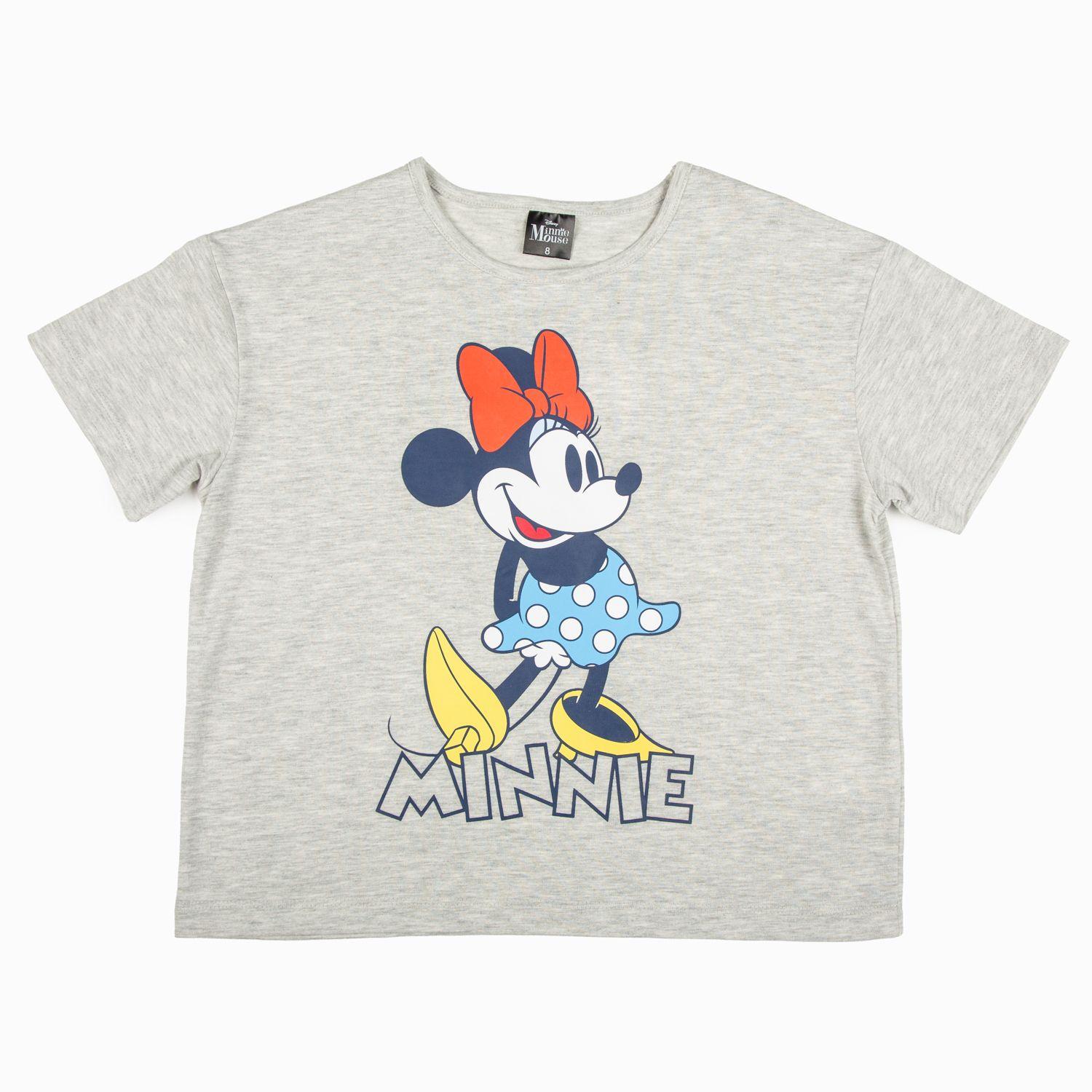 Polera Niña Pose Minnie Gris Disney-2