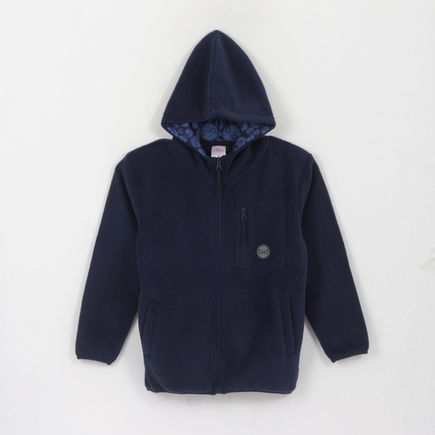 Polar Escolar Niño Azul Marino Bolsillo Spiderman-0