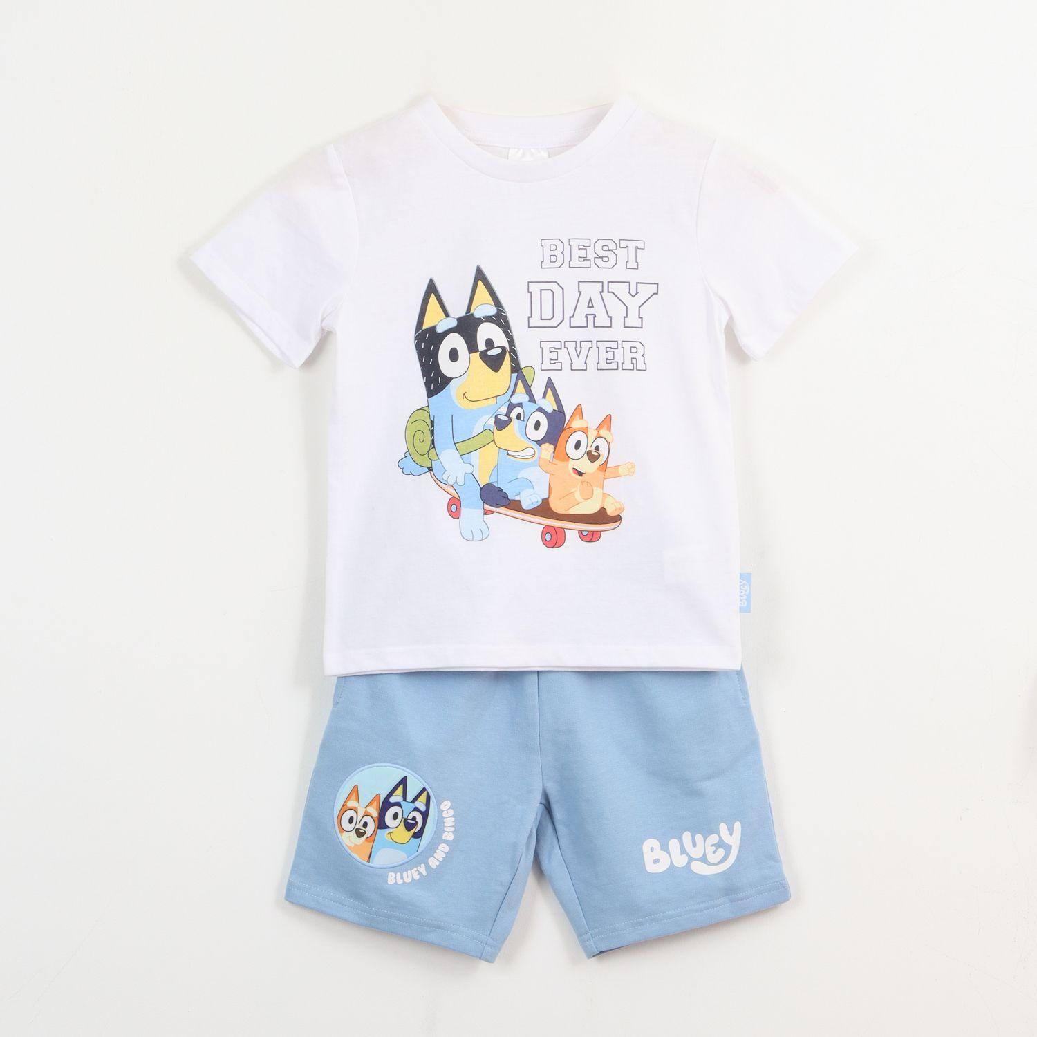 Conjunto Niño Blanco Skate Bluey-0