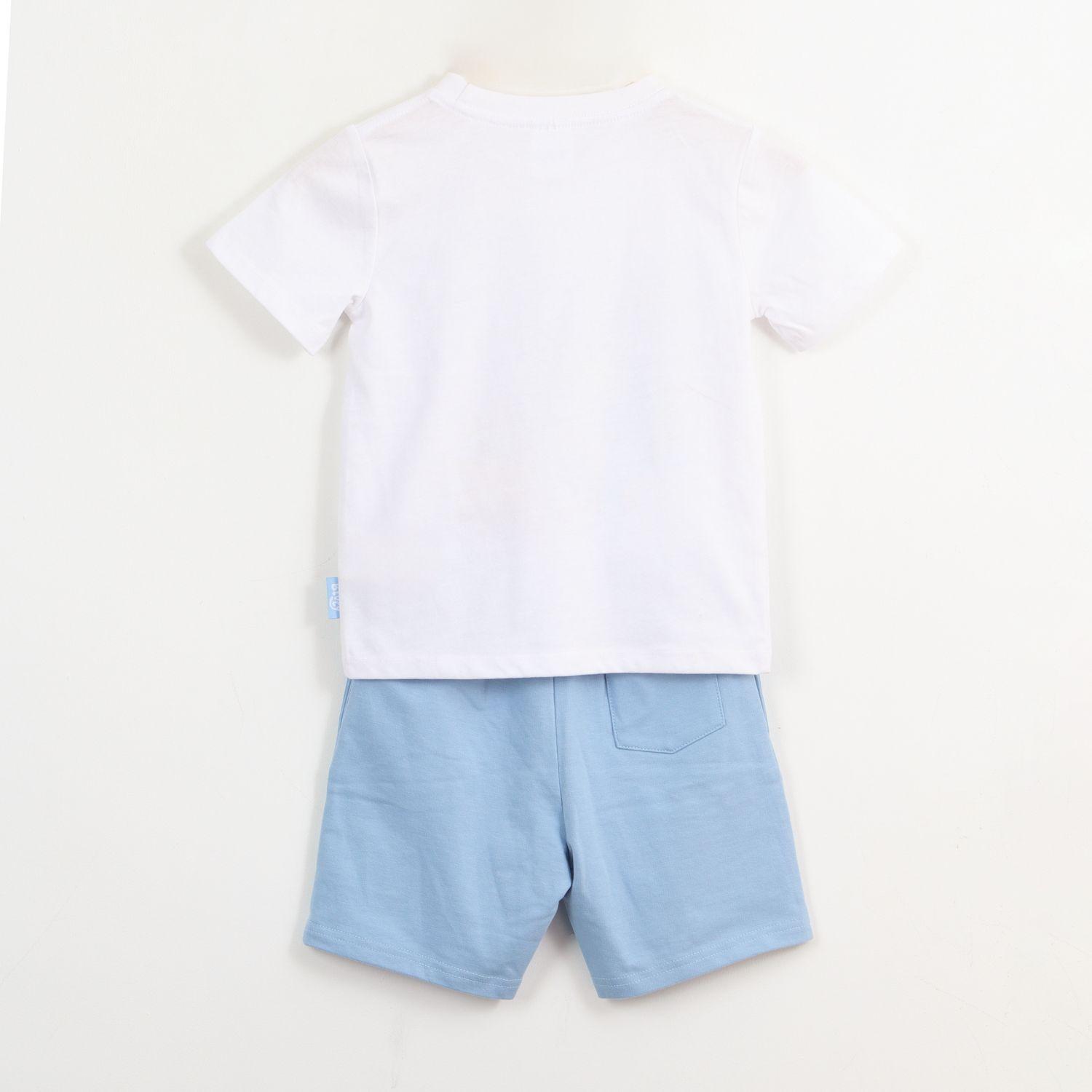 Conjunto Niño Blanco Skate Bluey-1