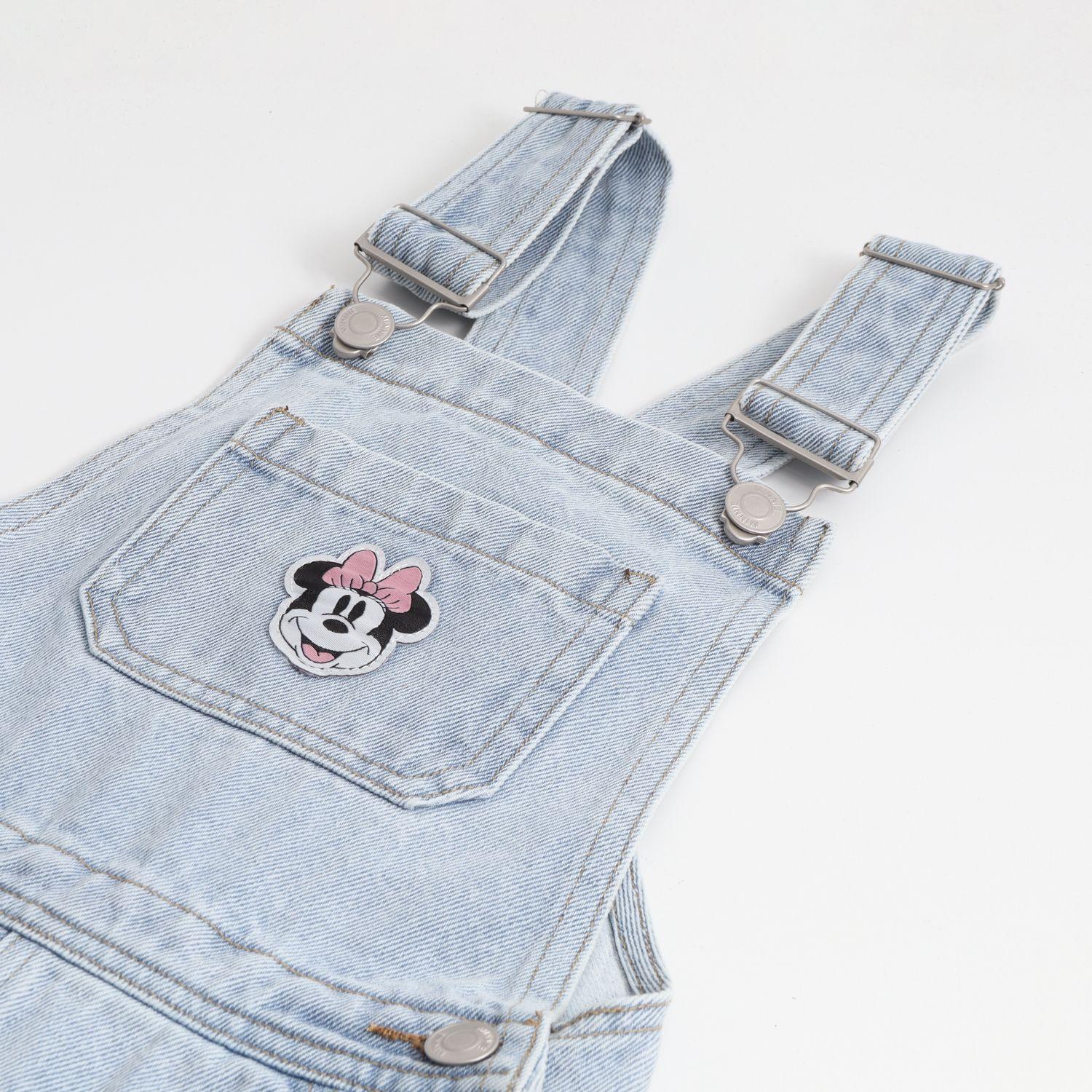 Jardinera Niña Denim Minnie Azul Disney-2
