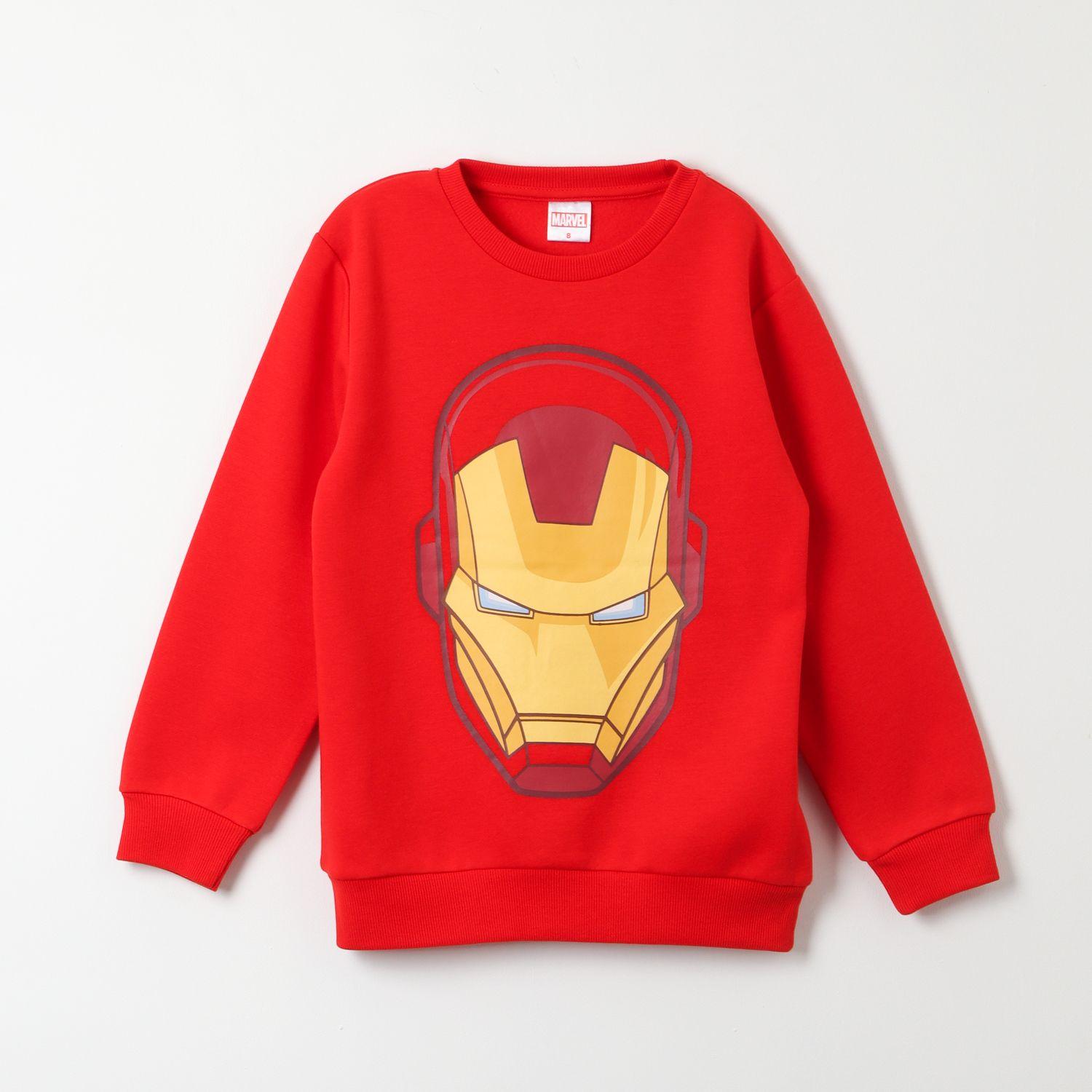 Poleron Niño Iron Man Mask Rojo Marvel-0