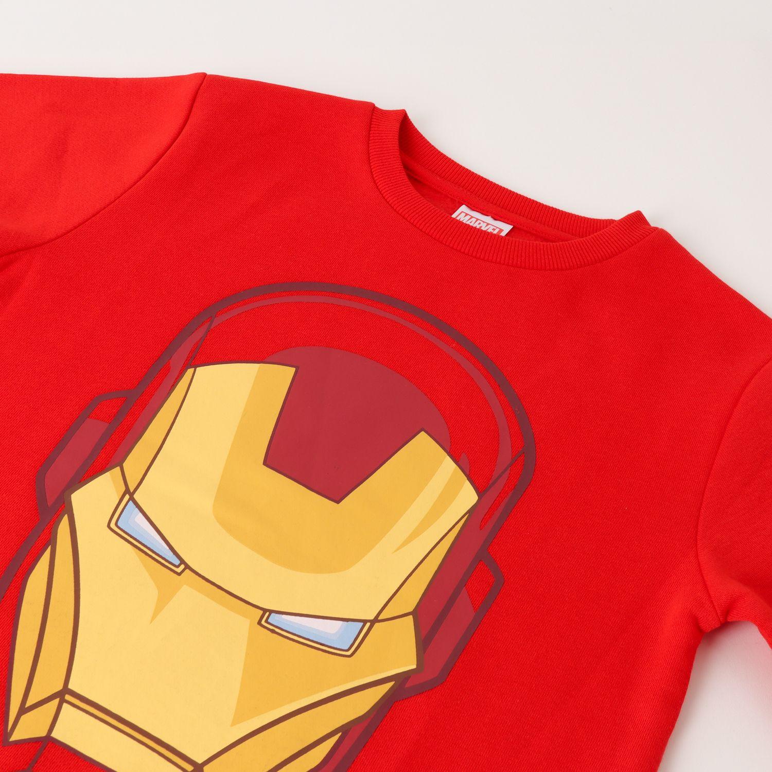Poleron Niño Iron Man Mask Rojo Marvel-1
