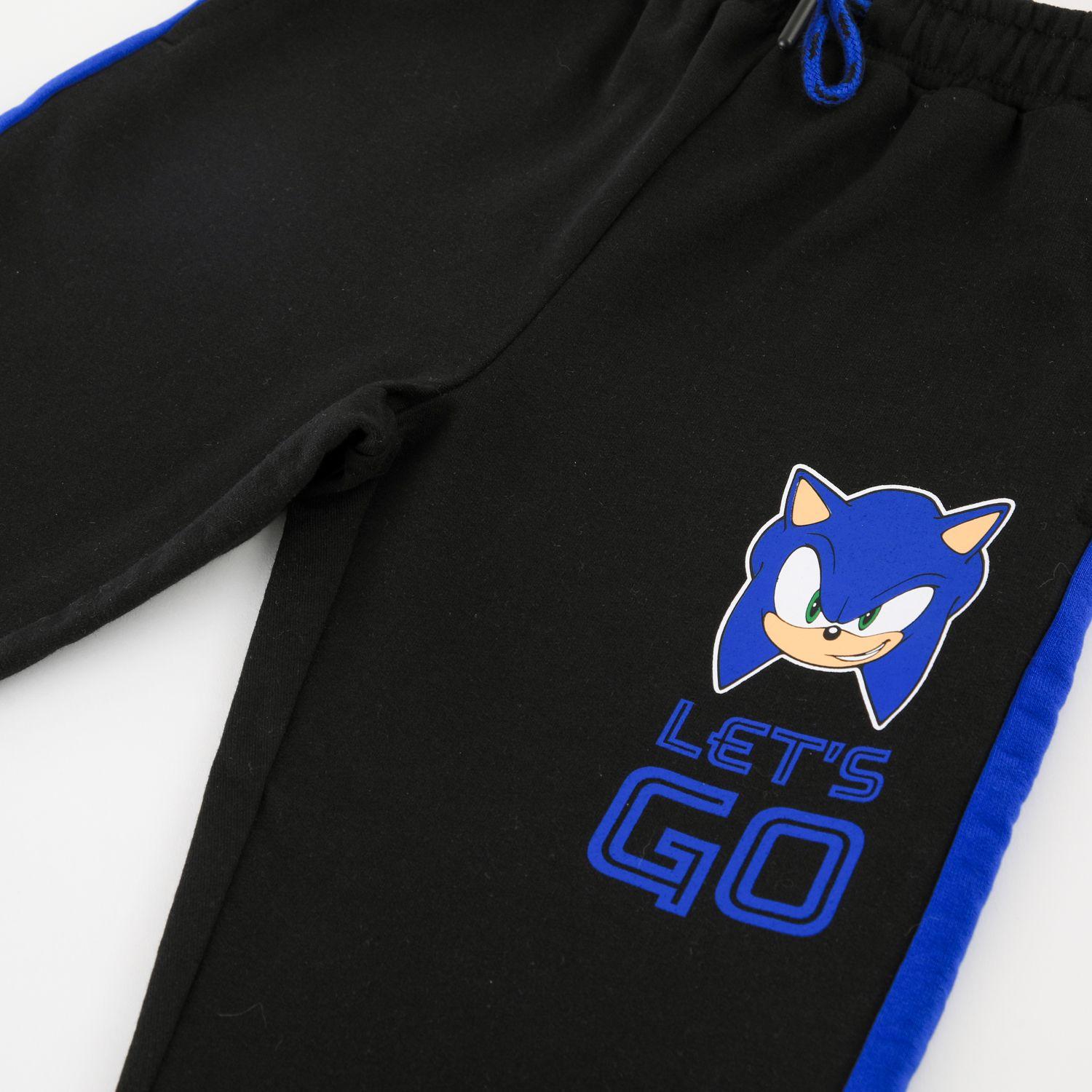 Pantalón de Buzo Niño Sonic Estampado Negro-2