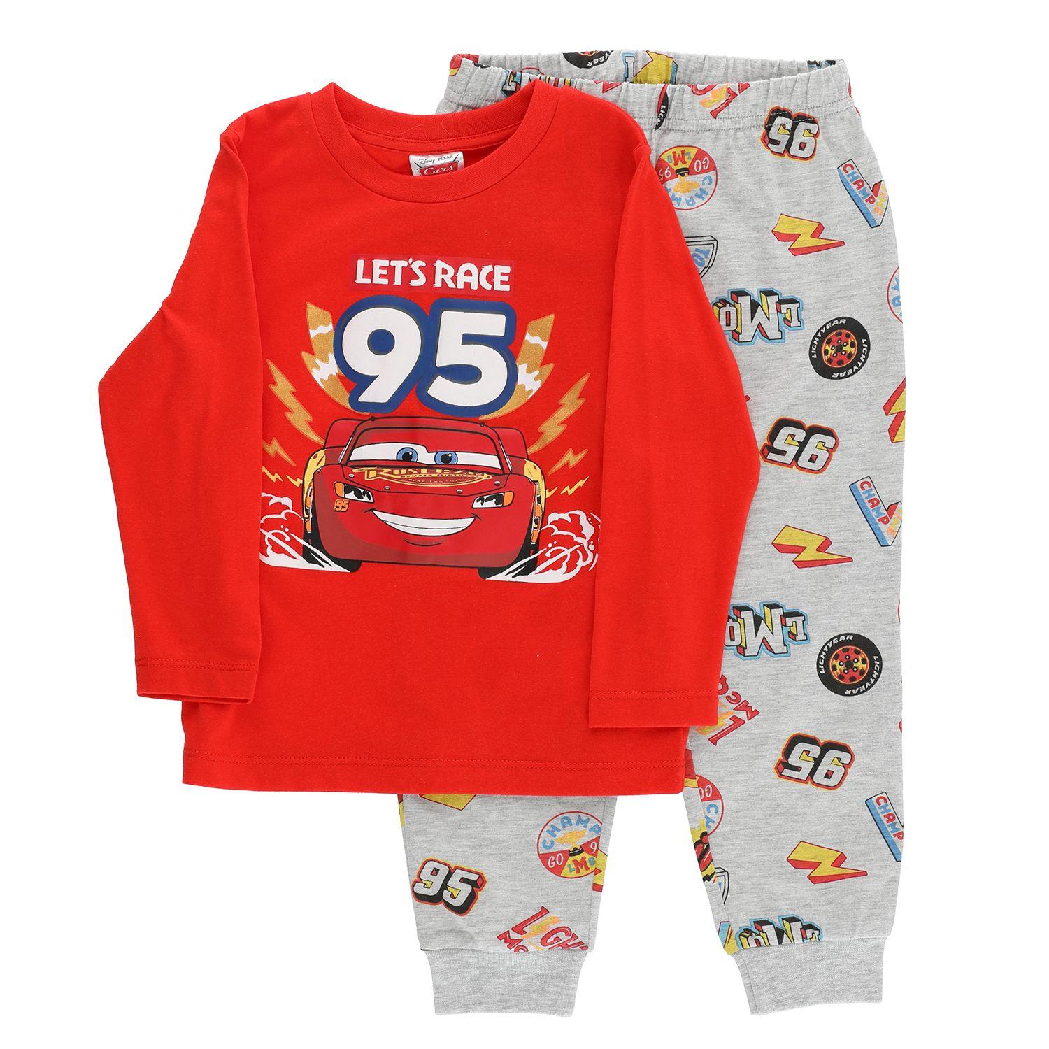 Pijama Niño Cars Lets Race Rojo Disney-0