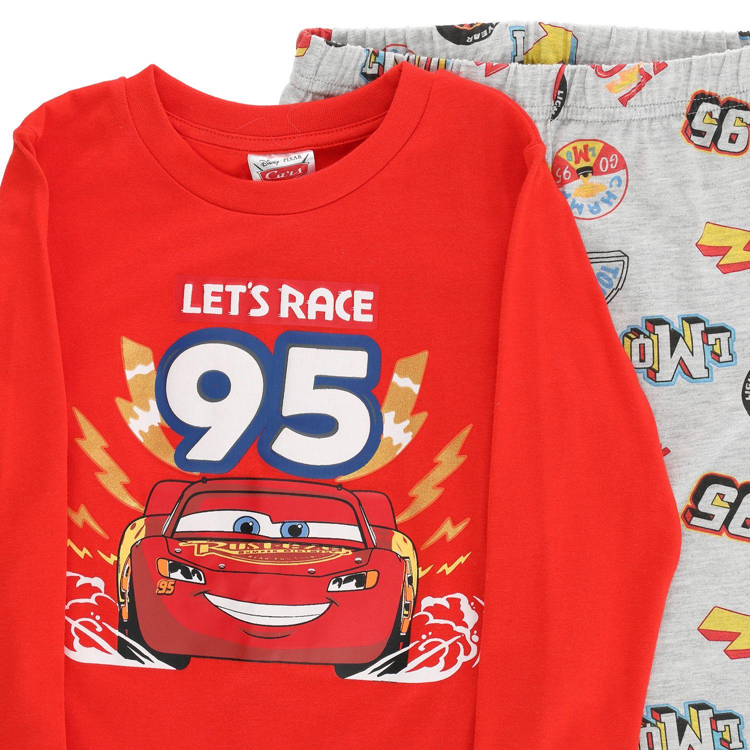 Pijama Niño Cars Lets Race Rojo Disney-2