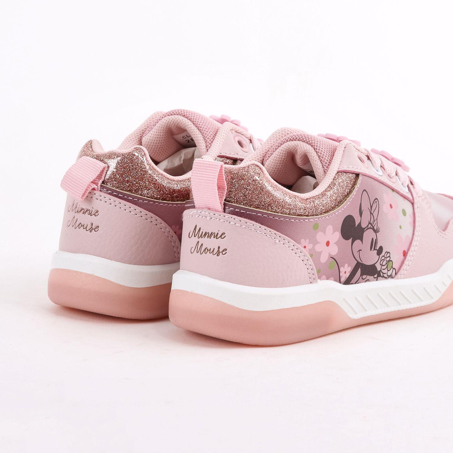 Zapatilla Luces Niña Minnie Glitter Rosado Disney-2