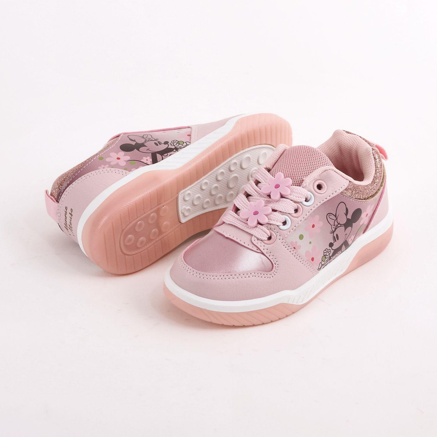 Zapatilla Luces Niña Minnie Glitter Rosado Disney-3