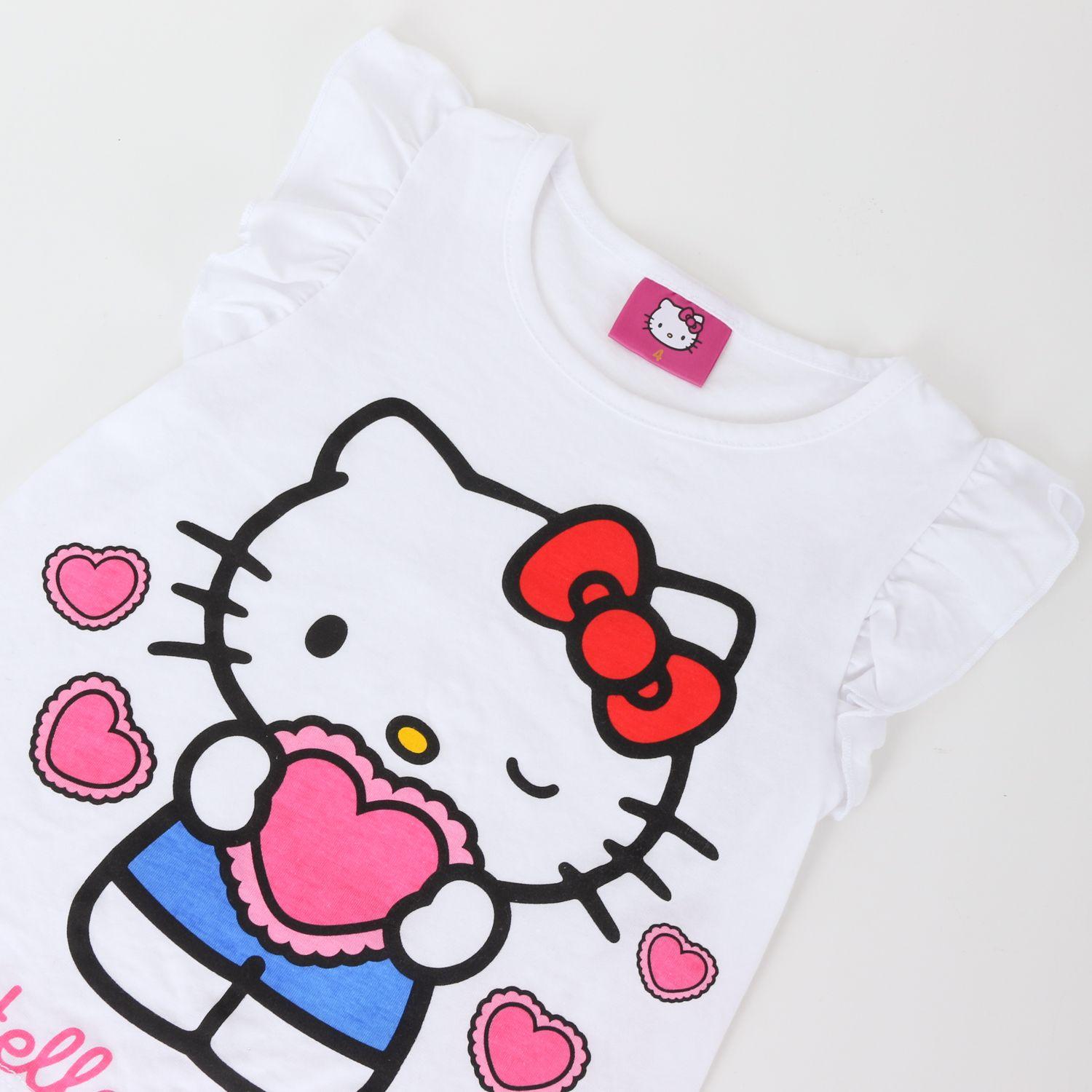 Conjunto Niña Blanco Corazón Hello Kitty-2
