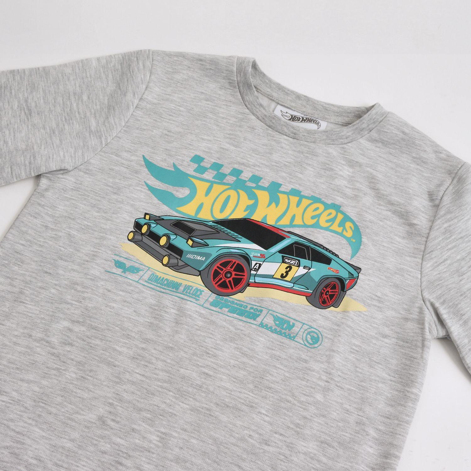 Pijama Manga Larga Niño Auto Gris Hot Wheels-2