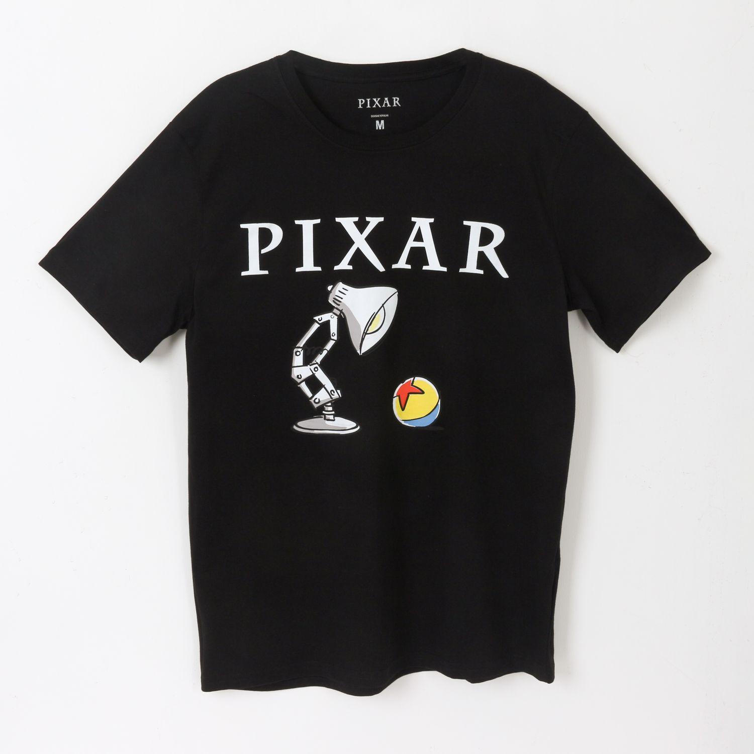 Polera Manga Corta Adulto Negro Lampara Pixar Disney-0