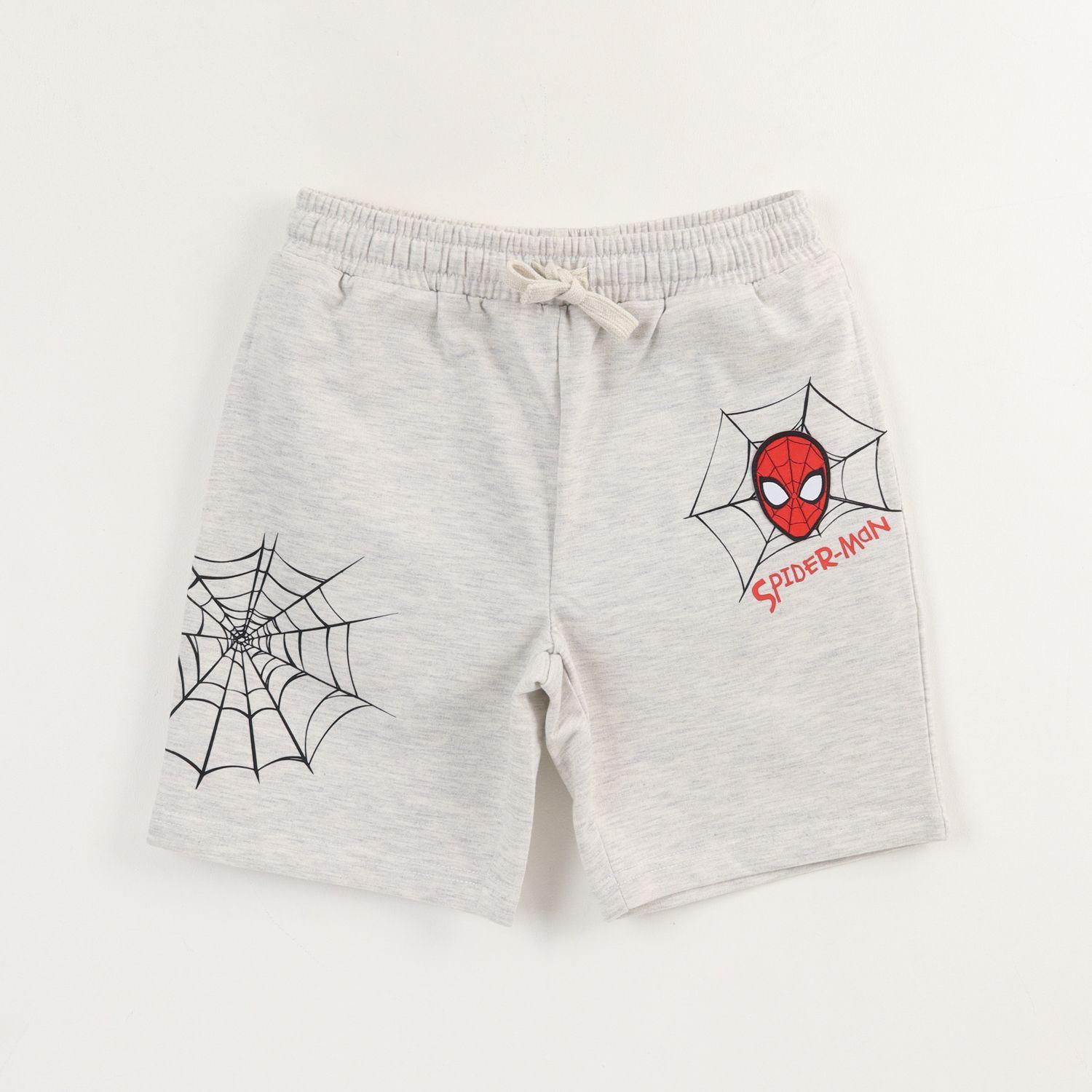 Short Niño Gris Telaraña Spiderman Marvel-0