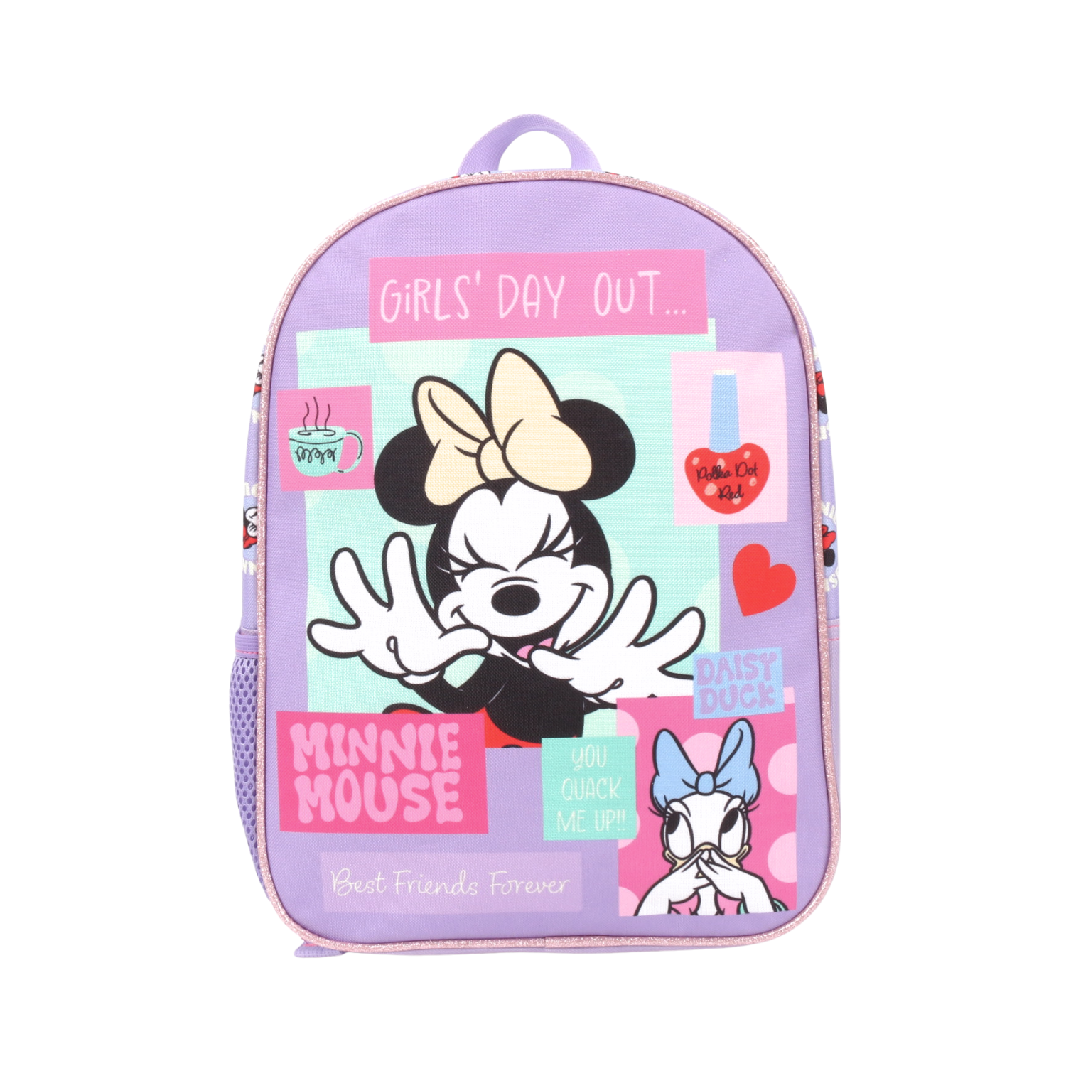 Mochila Escolar Niña Dos Diseños Minnie Rosado Disney-0