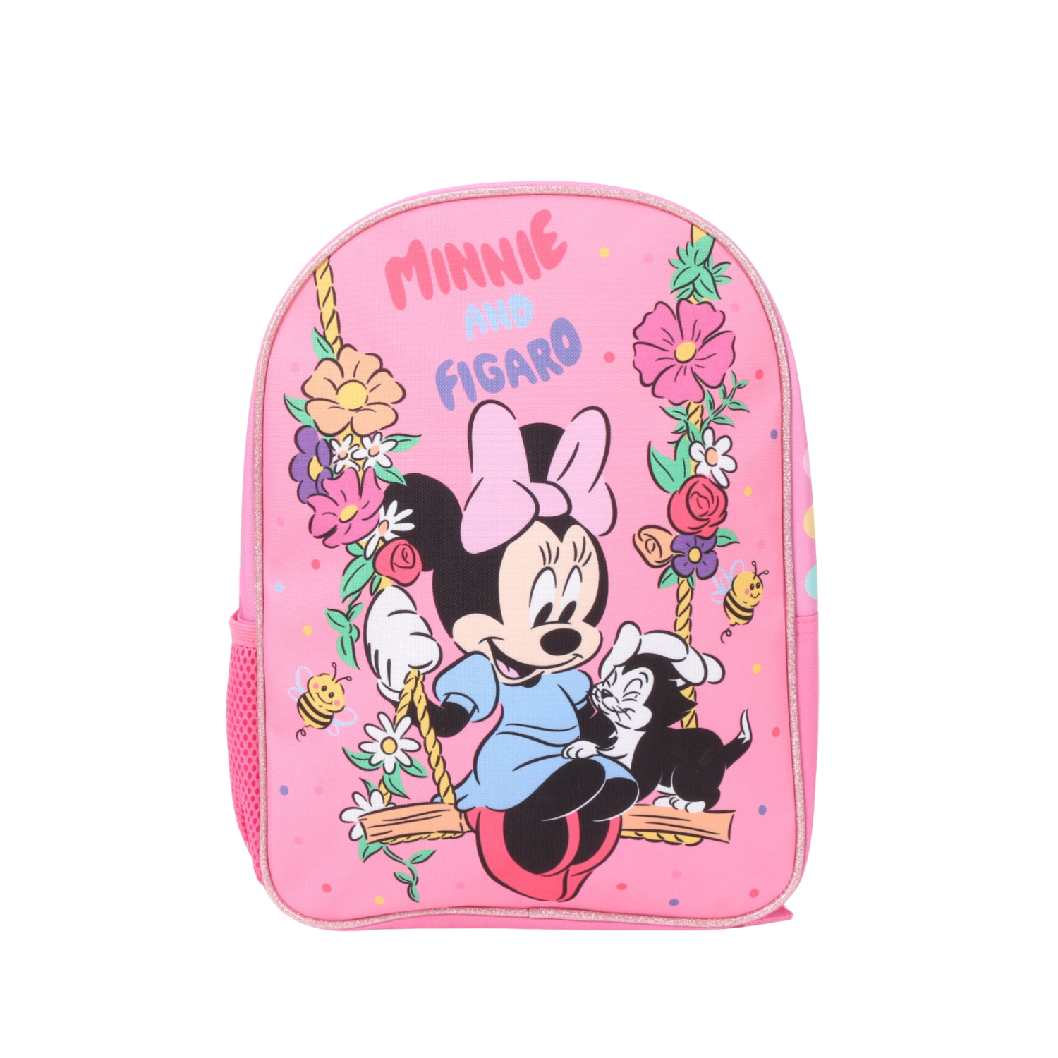 Mochila Escolar Niña Dos Diseños Minnie Rosado Disney-2