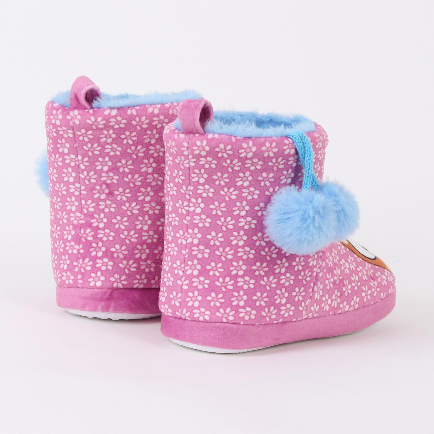 Pantufla Bota Niña Invernal Flores Rosado Bingo & Bluey-2