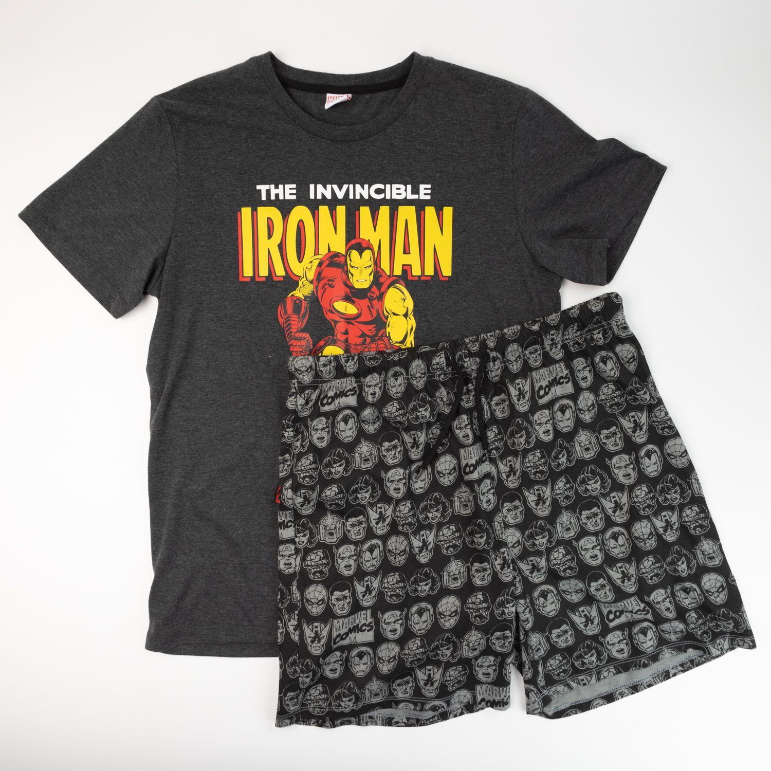 Pijama Hombre Iron Man  The Invinicible Gris Marvel-0
