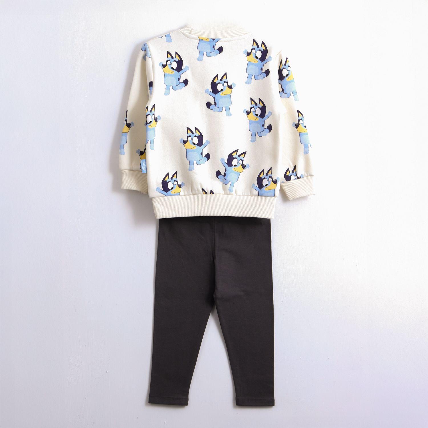 Conjunto Niña Full Print Beige Bluey-1