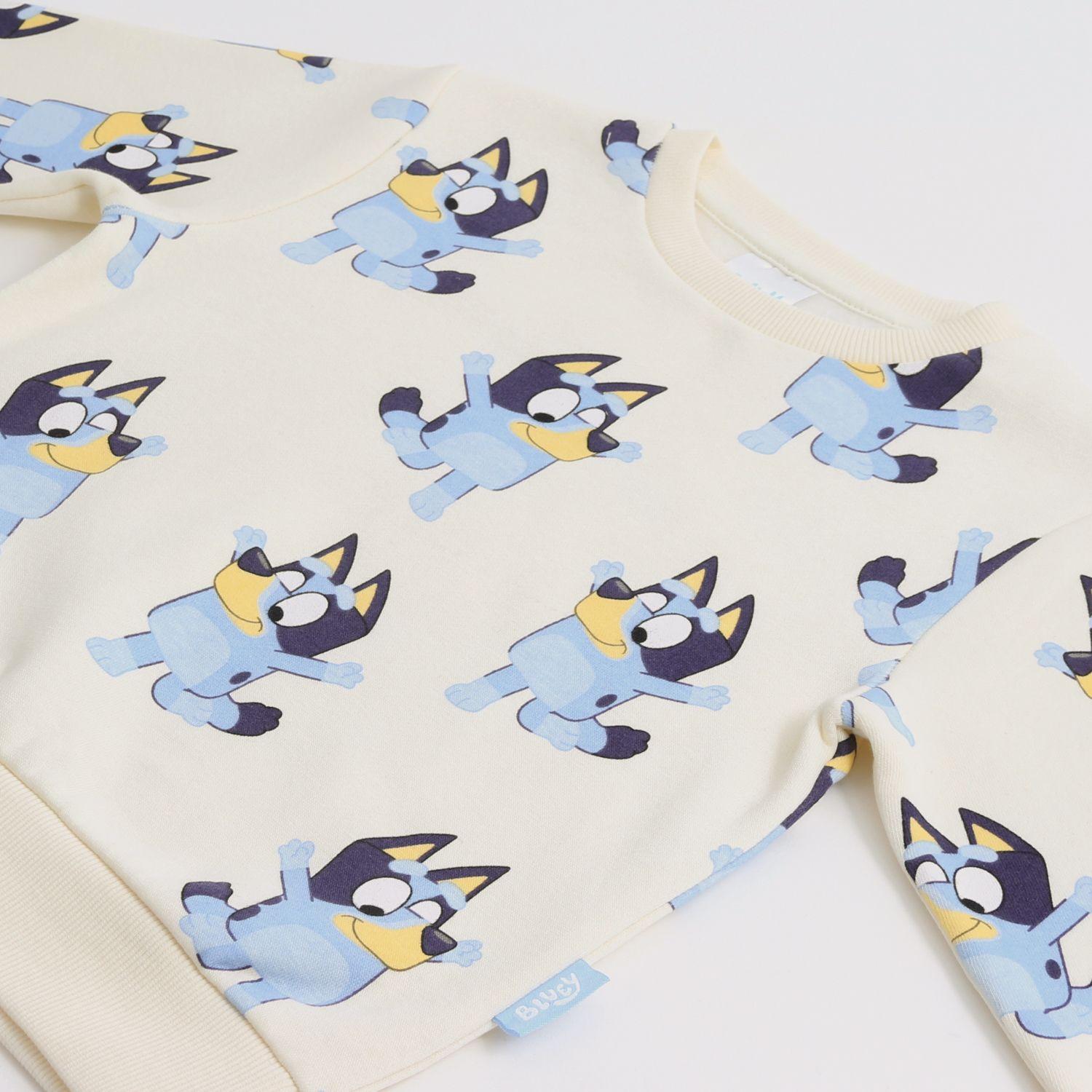 Conjunto Niña Full Print Beige Bluey-2