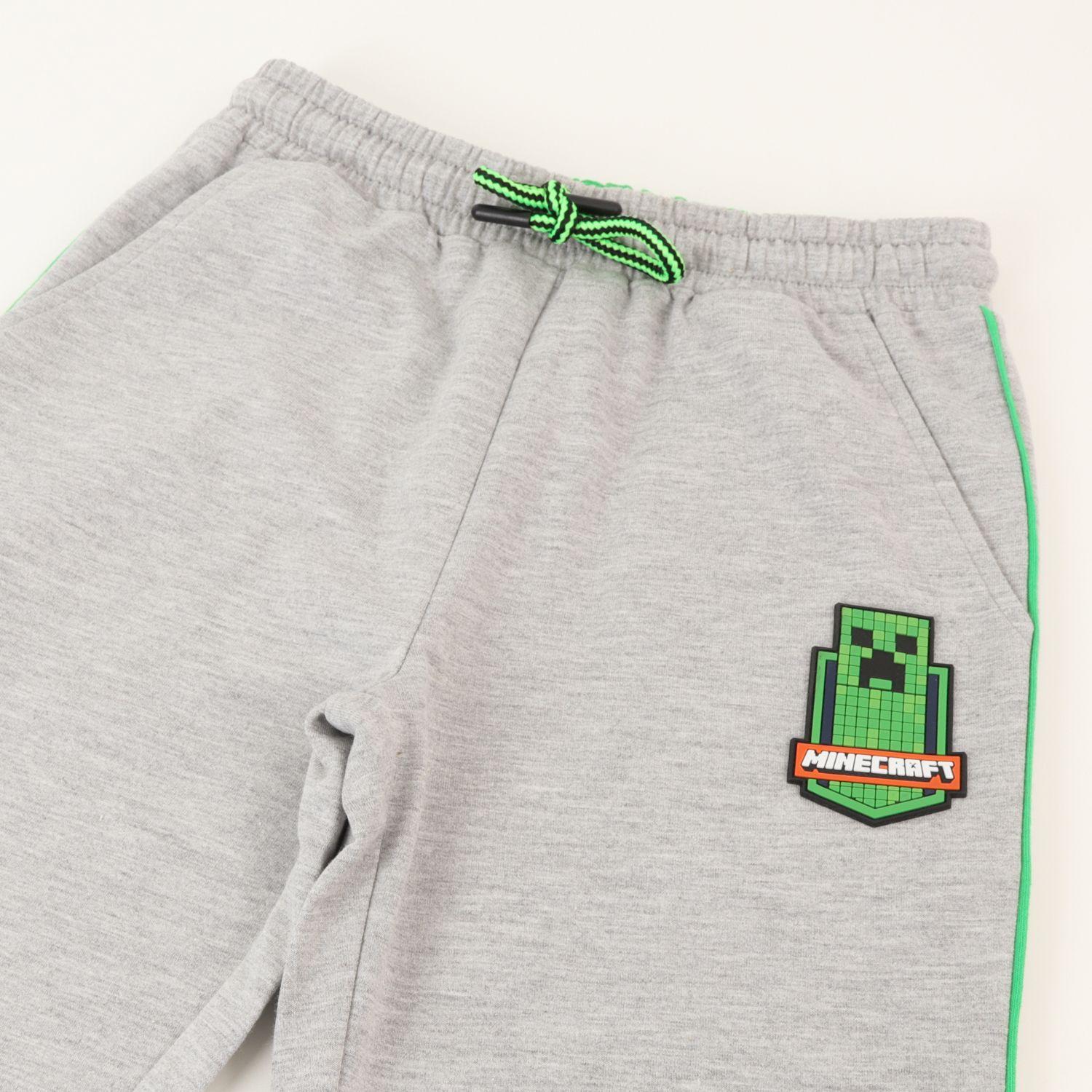 Pantalon De Buzo Niño Escudo Gris Minecraft-1